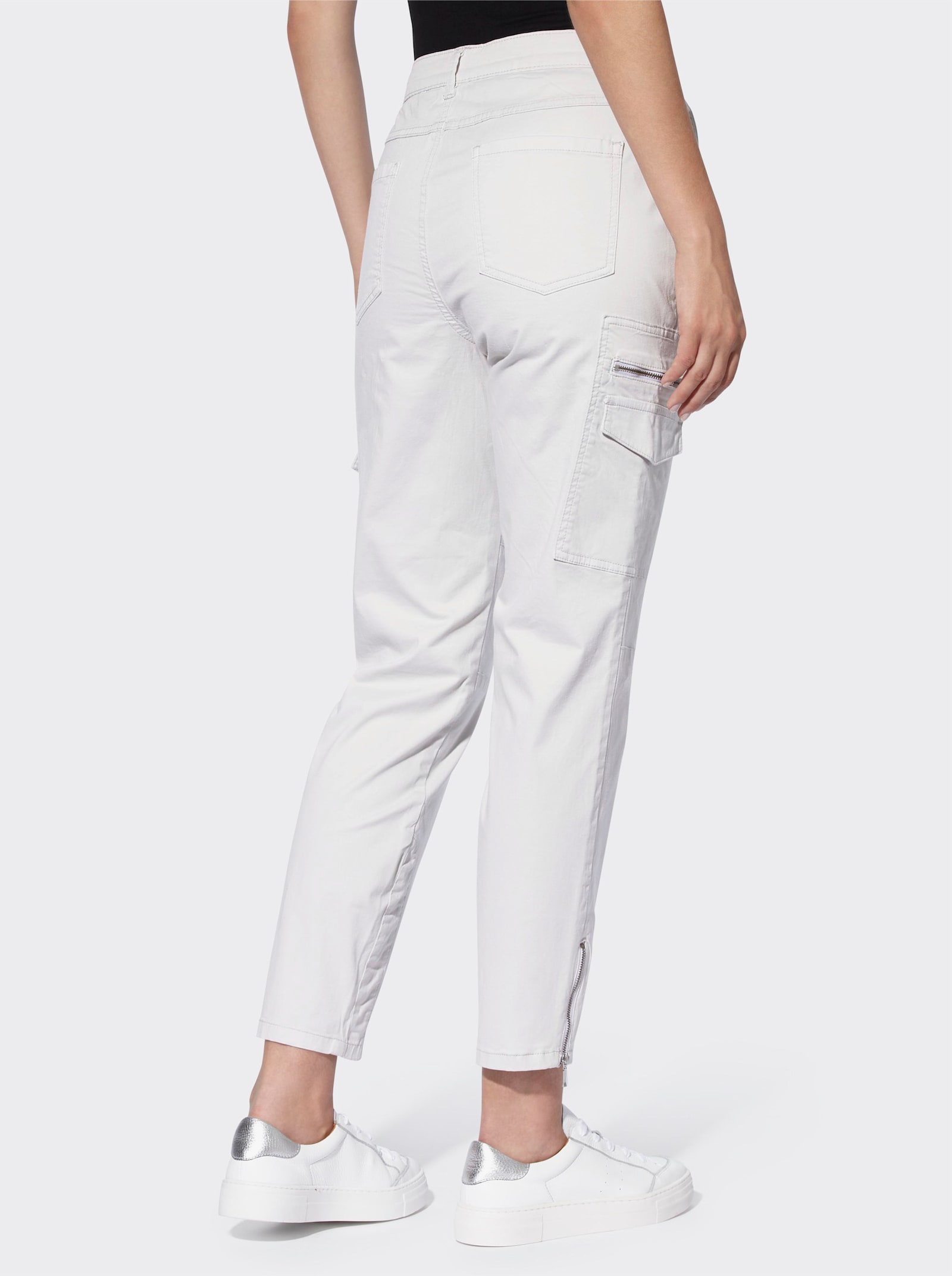 heine Cargohose mit Tunnelzug - hellgrau