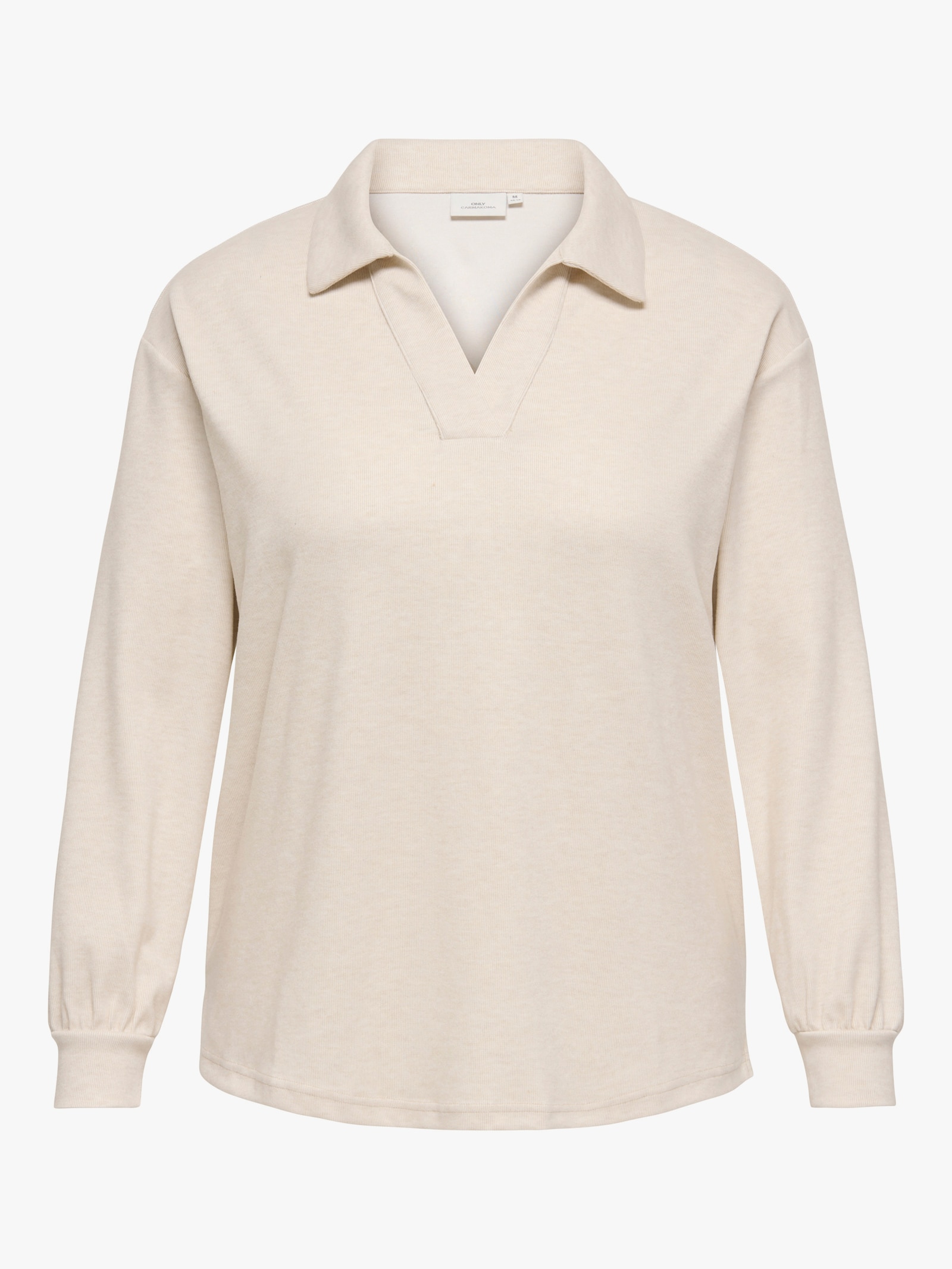 ONLY CARMAKOMA Langarm-Poloshirt - birch detail:melange
