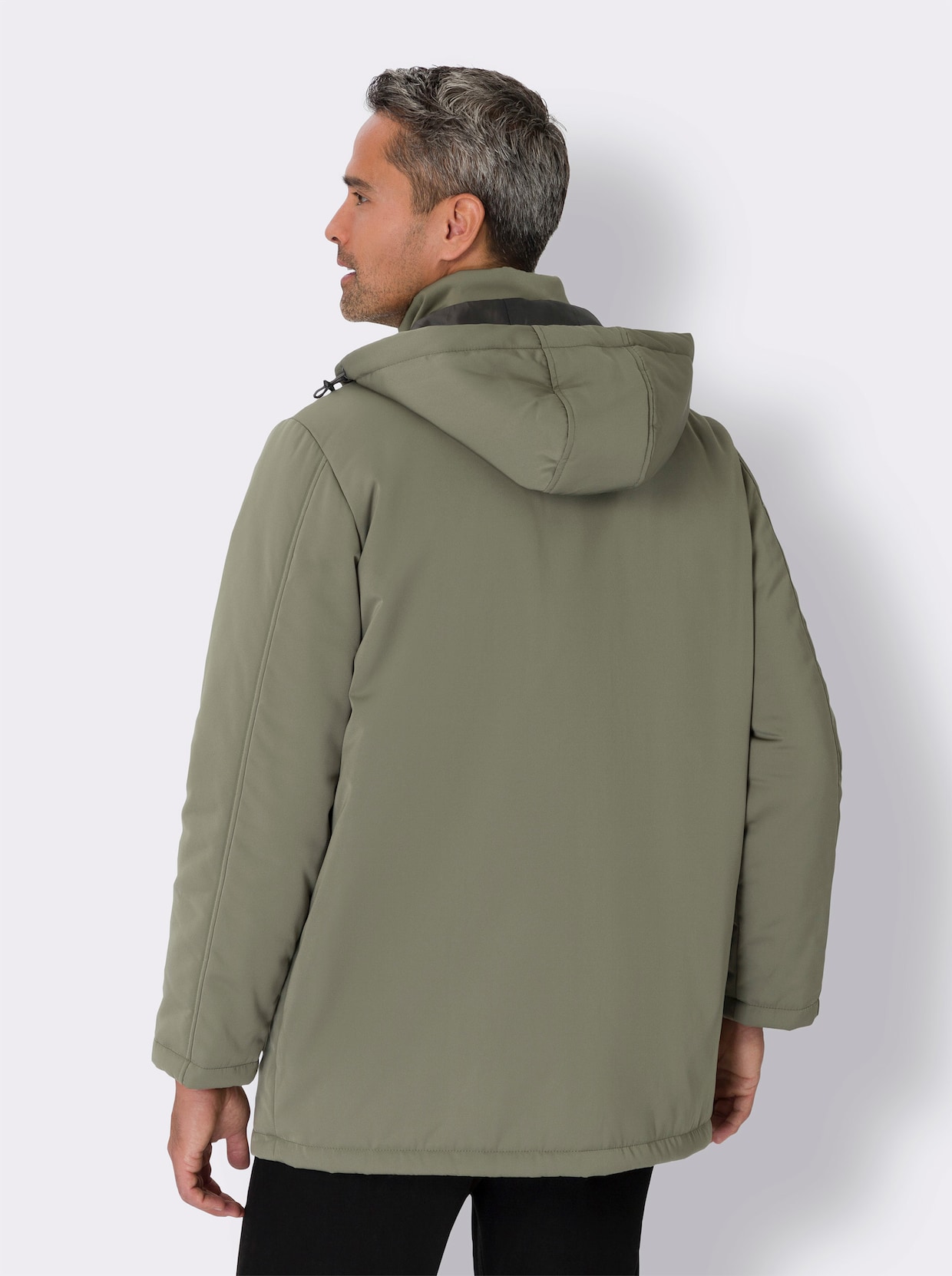 Jacka med huva - khaki