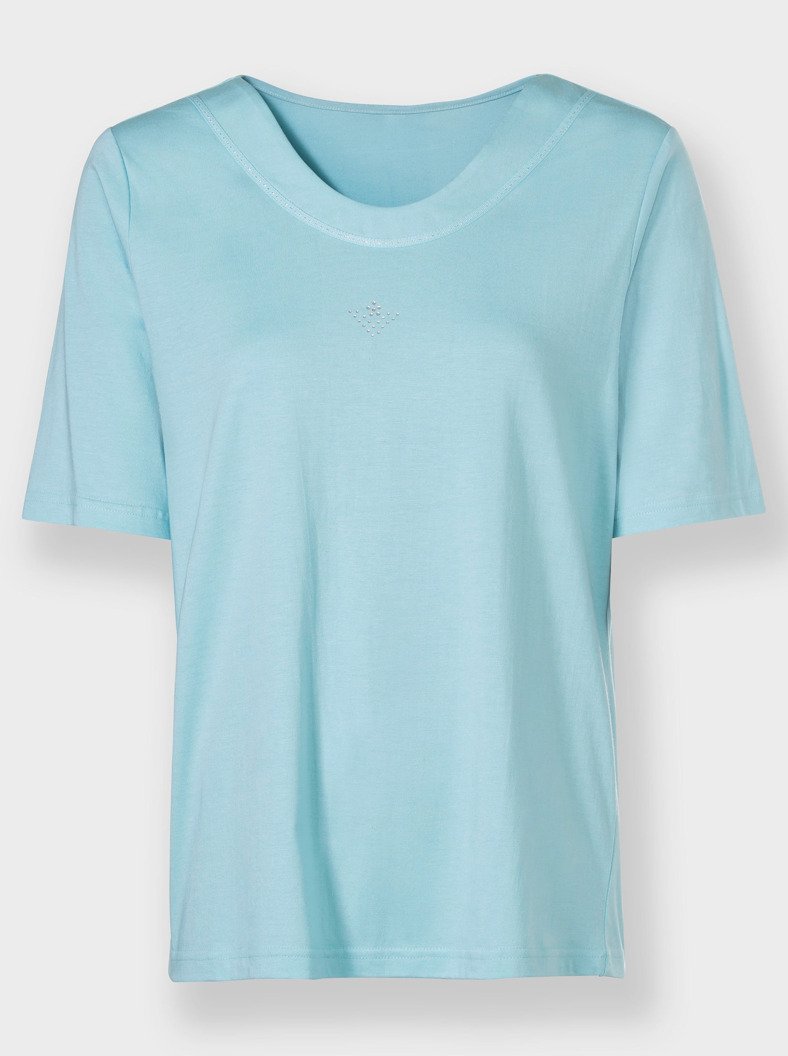 Shirt met korte mouwen en glitterapplicatie - aquamarine