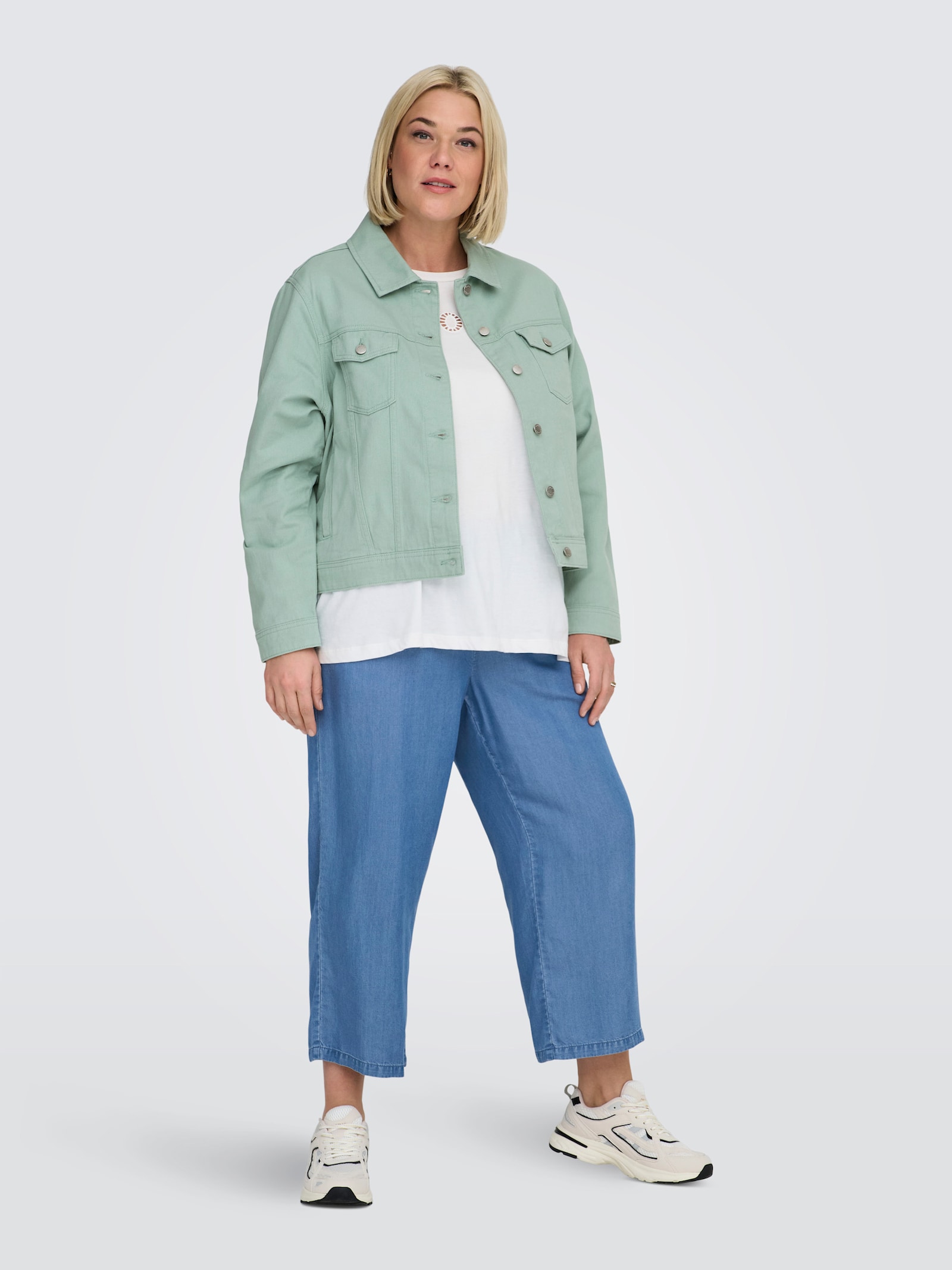 ONLY CARMAKOMA Jeansjacke - jadeite