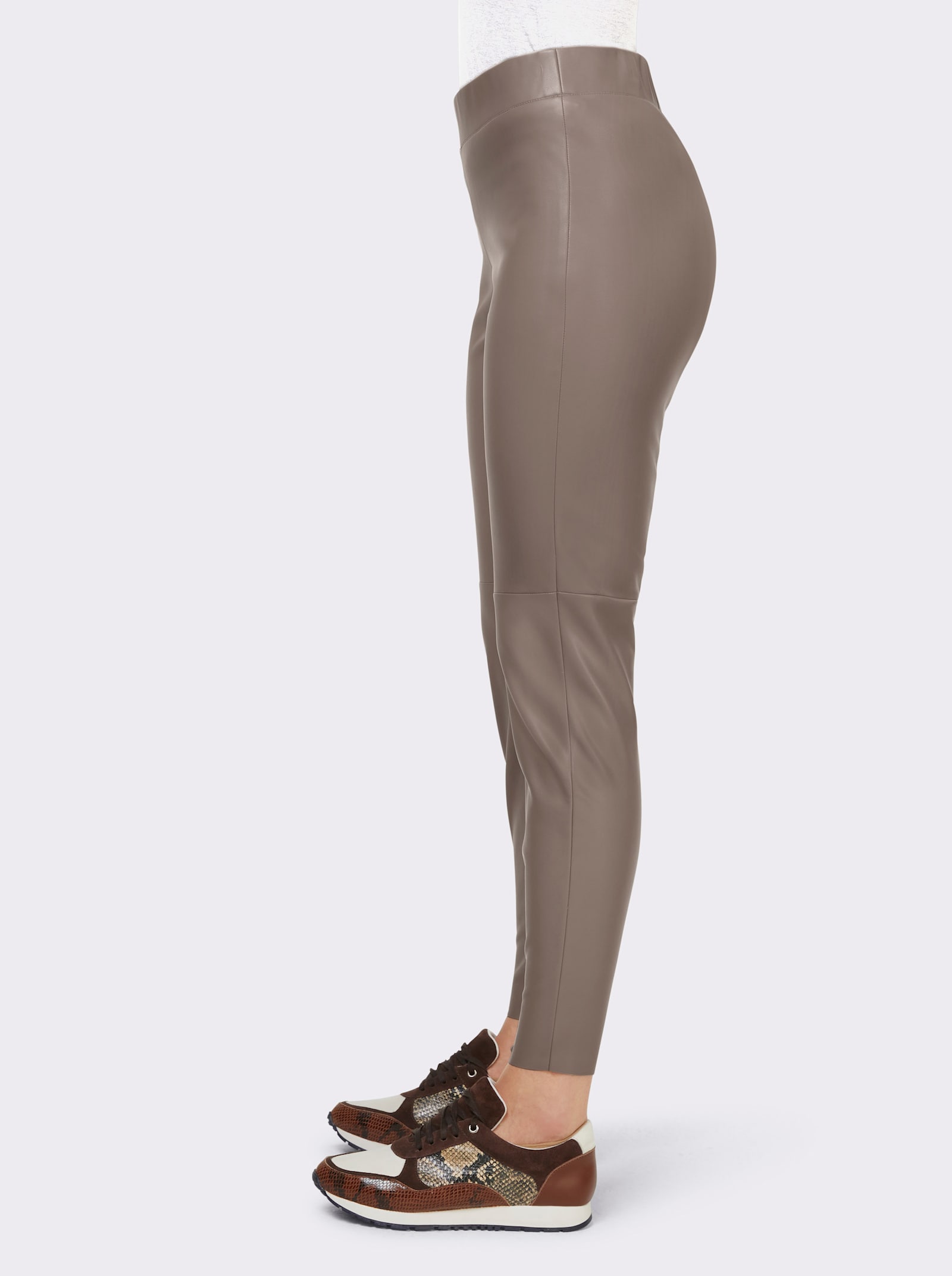 heine Pantalon en synthétique à la coupe flatteuse - taupe