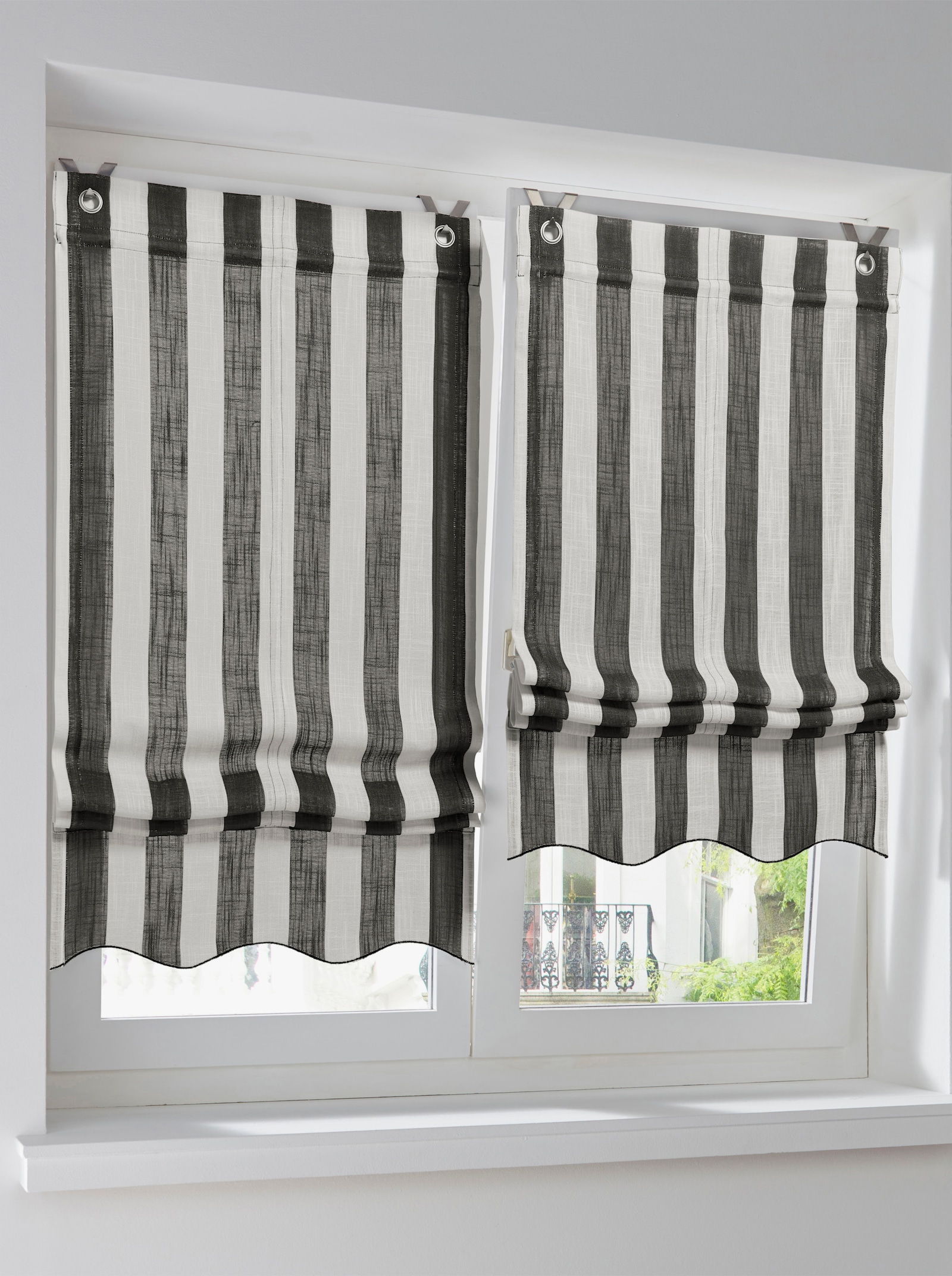 heine home Raffrollo - schwarz-weiß