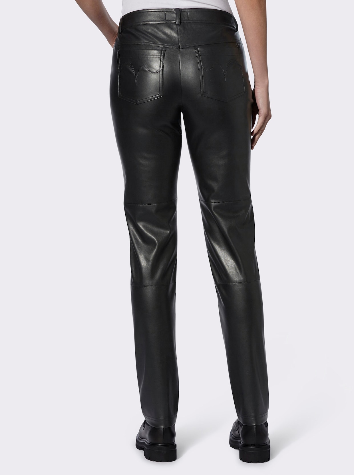 heine Pantalon en synthétique - noir