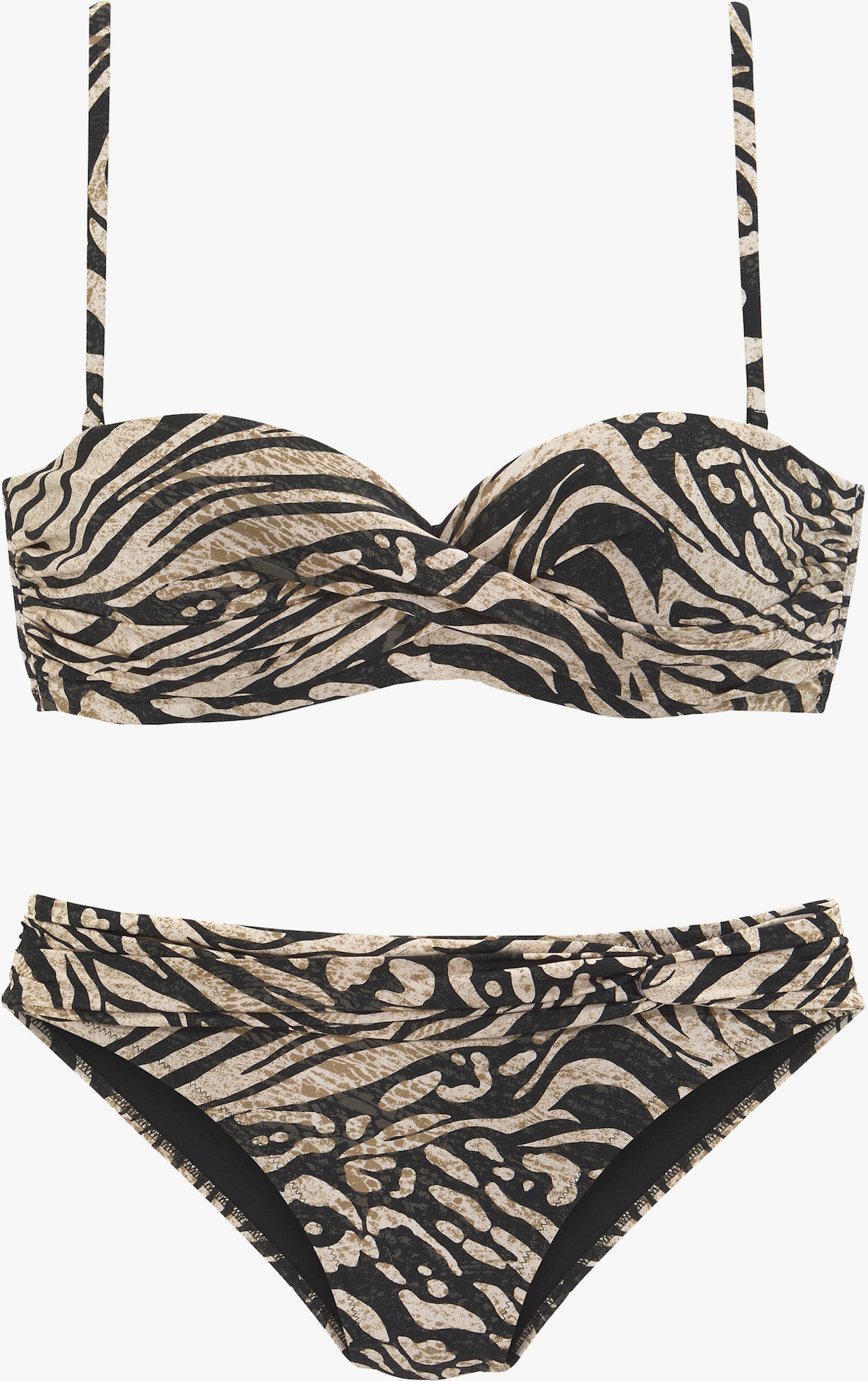 Bruno Banani Maillot de bain bandeau à armatures - marron imprimé