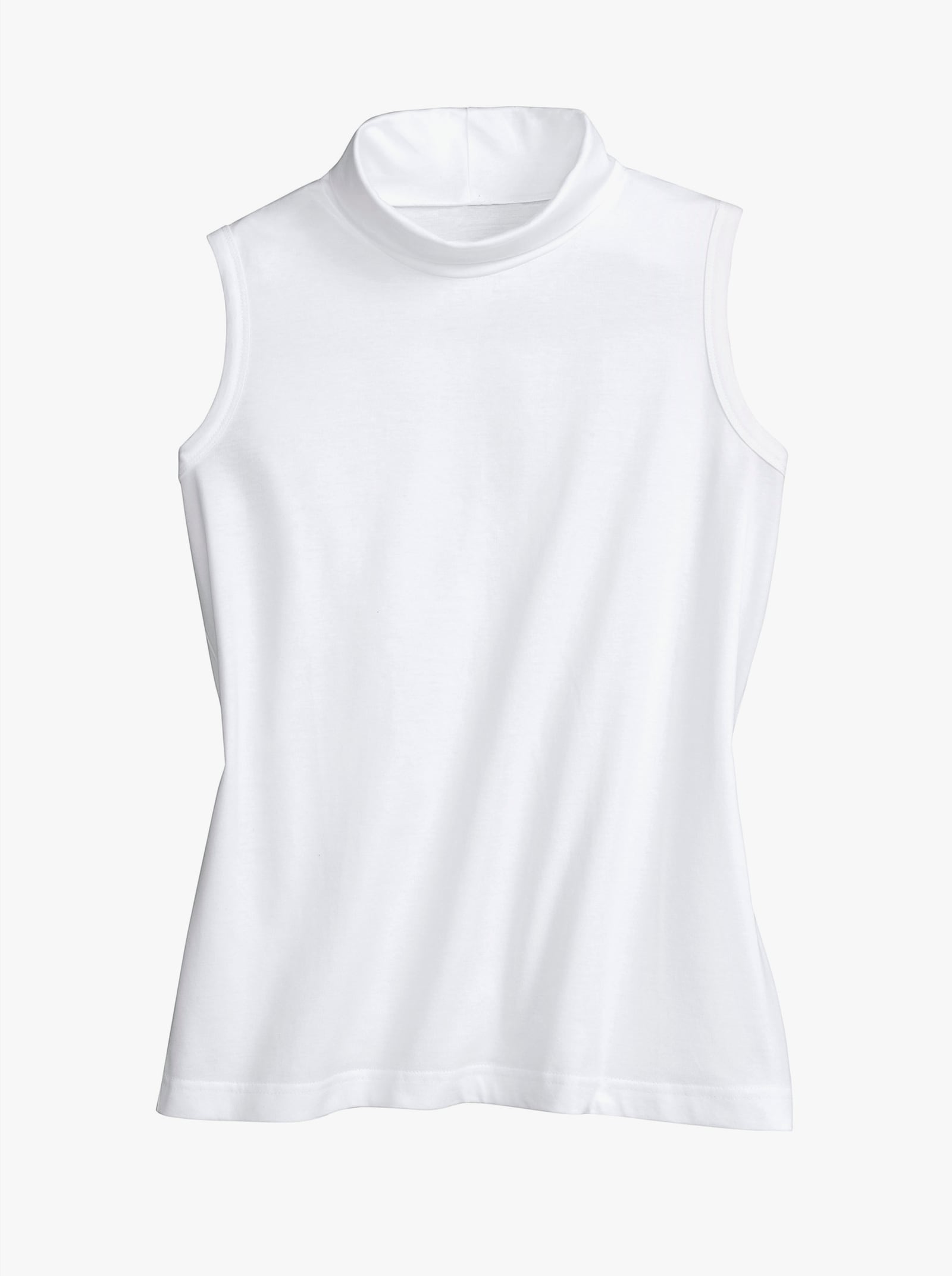 Tanktop mit Rollkragen - weiß + schwarz