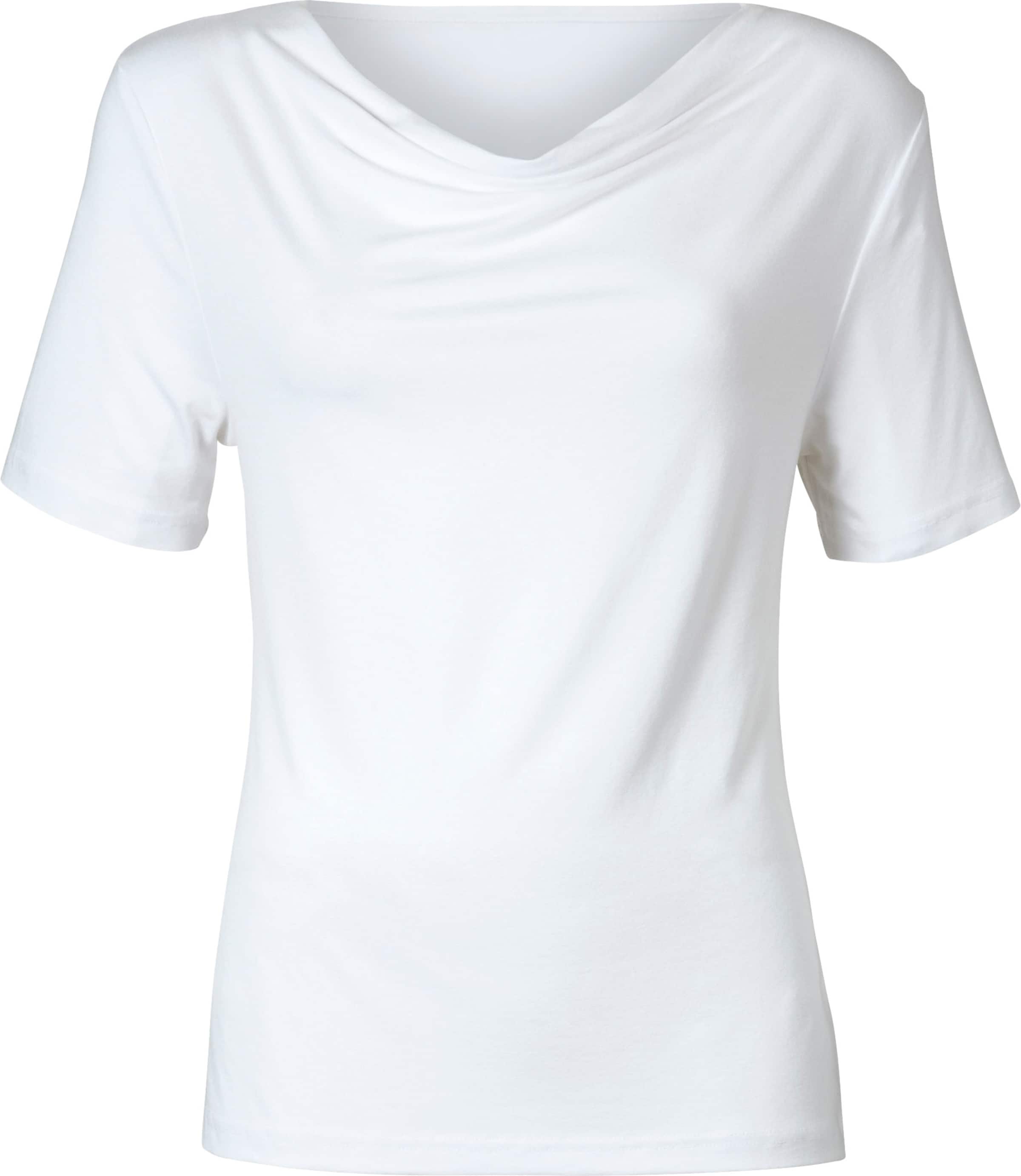 set for günstig Kaufen-Wasserfallshirt in weiß von heine. Wasserfallshirt in weiß von heine <![CDATA[Blickfang bei diesem femininen Shirt ist der fließende Wasserfall-Ausschnitt. Eingesetzte kurze Ärmel für eine tolle Passform. Sehr trageangenehme Viskose-Stretch-M