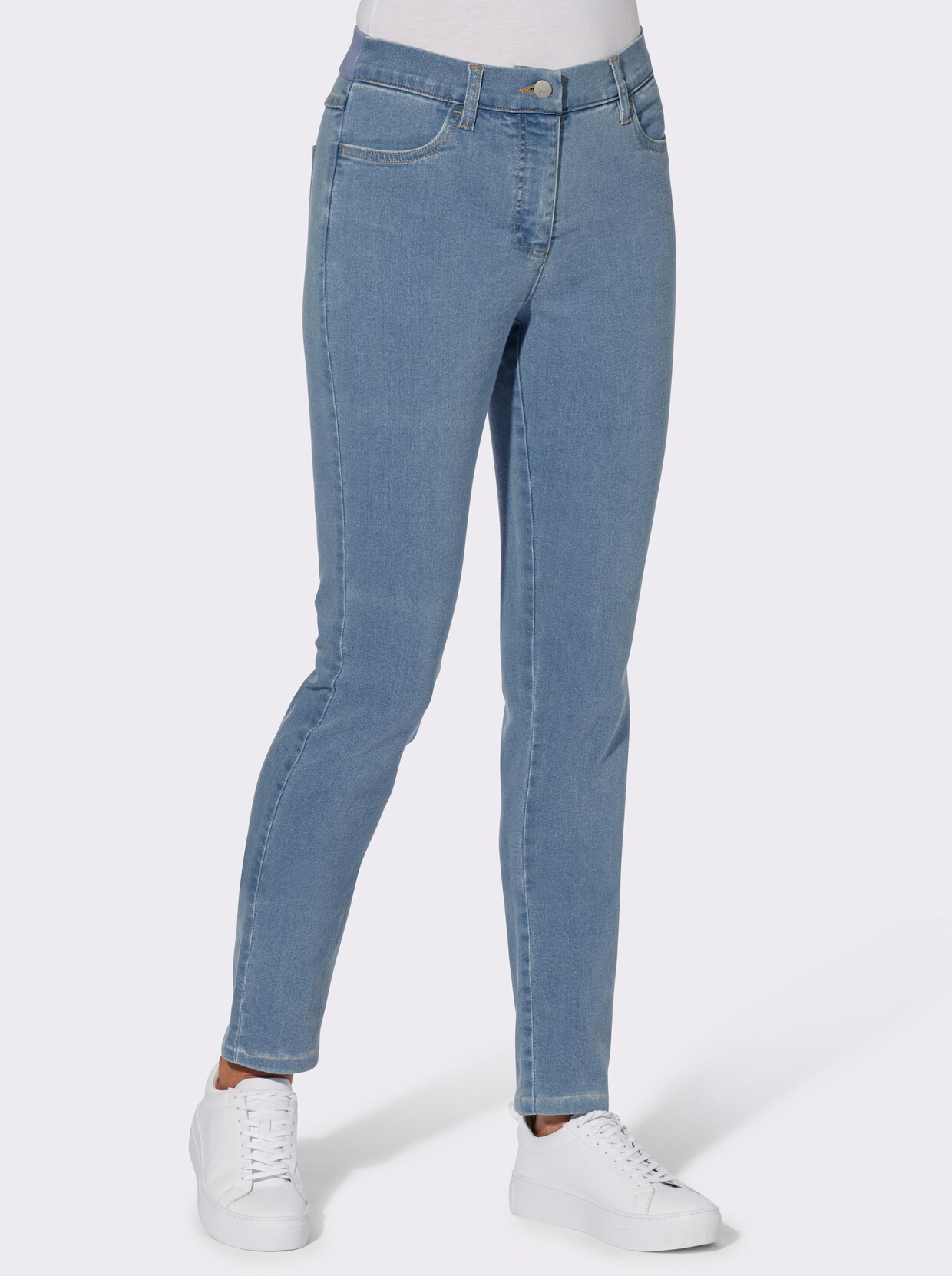 jeans - blue-bleached