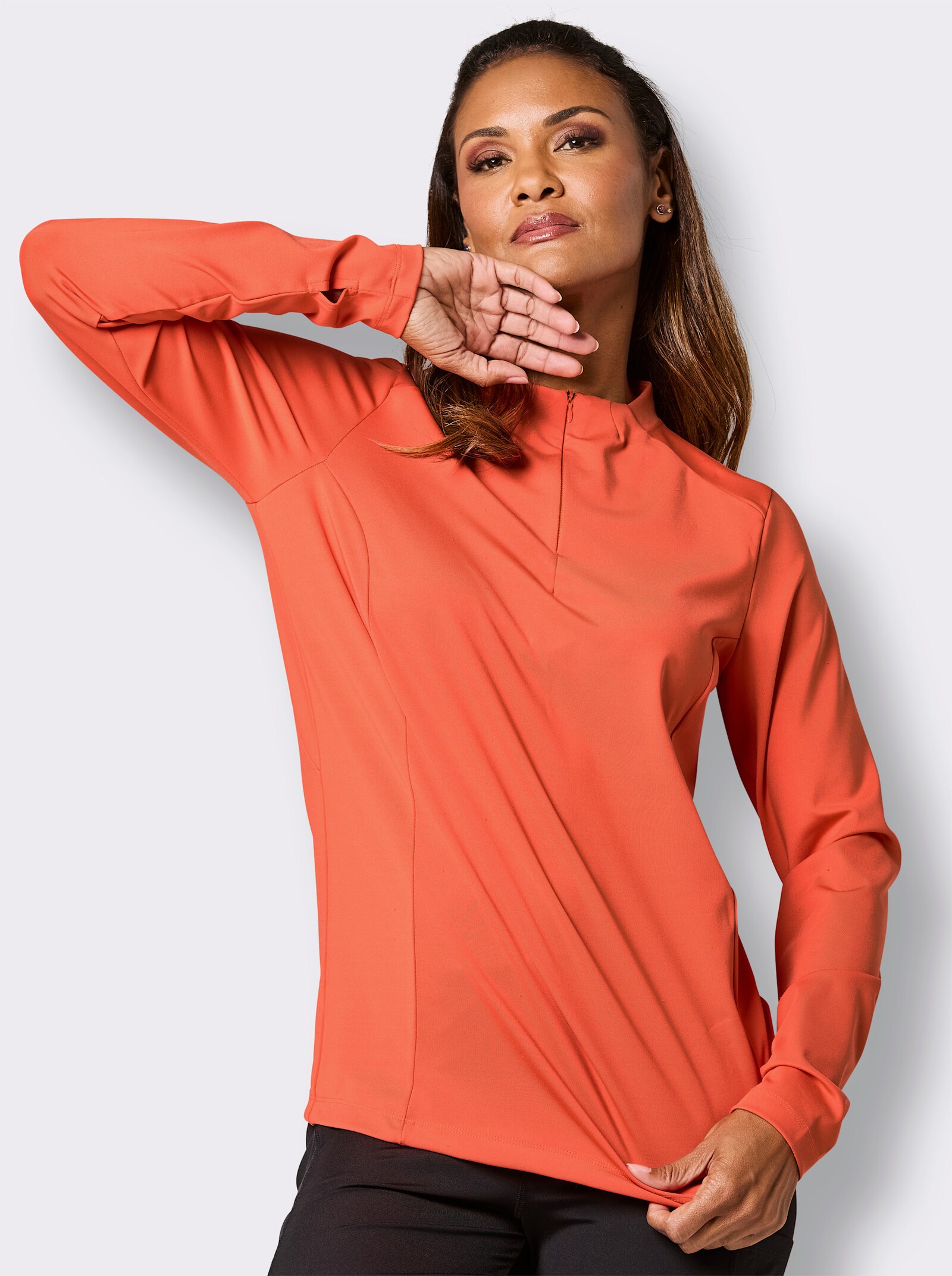 Catamaran Sports Funktionsshirt mit Daumenloch - orange
