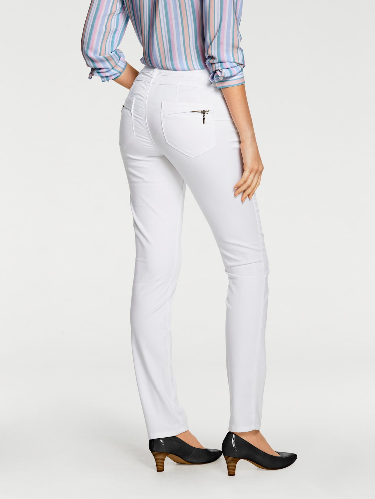 heine Jeans effet ventre plat - blanc