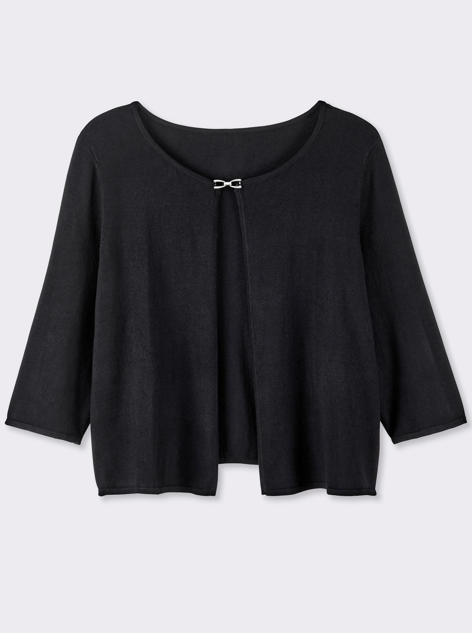 Bolero mit Zierspange - schwarz