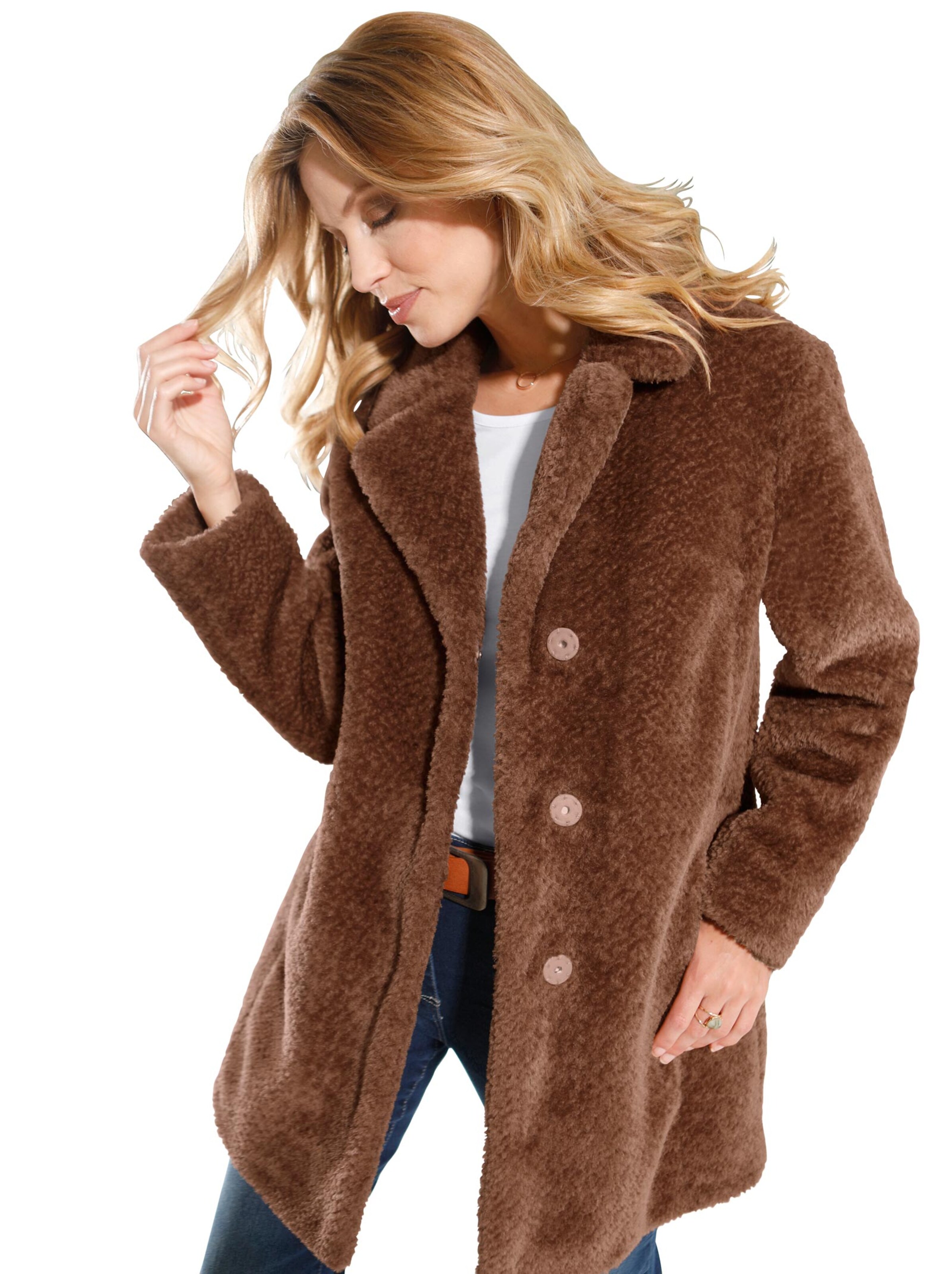 Webpelz-Jacke - toffee