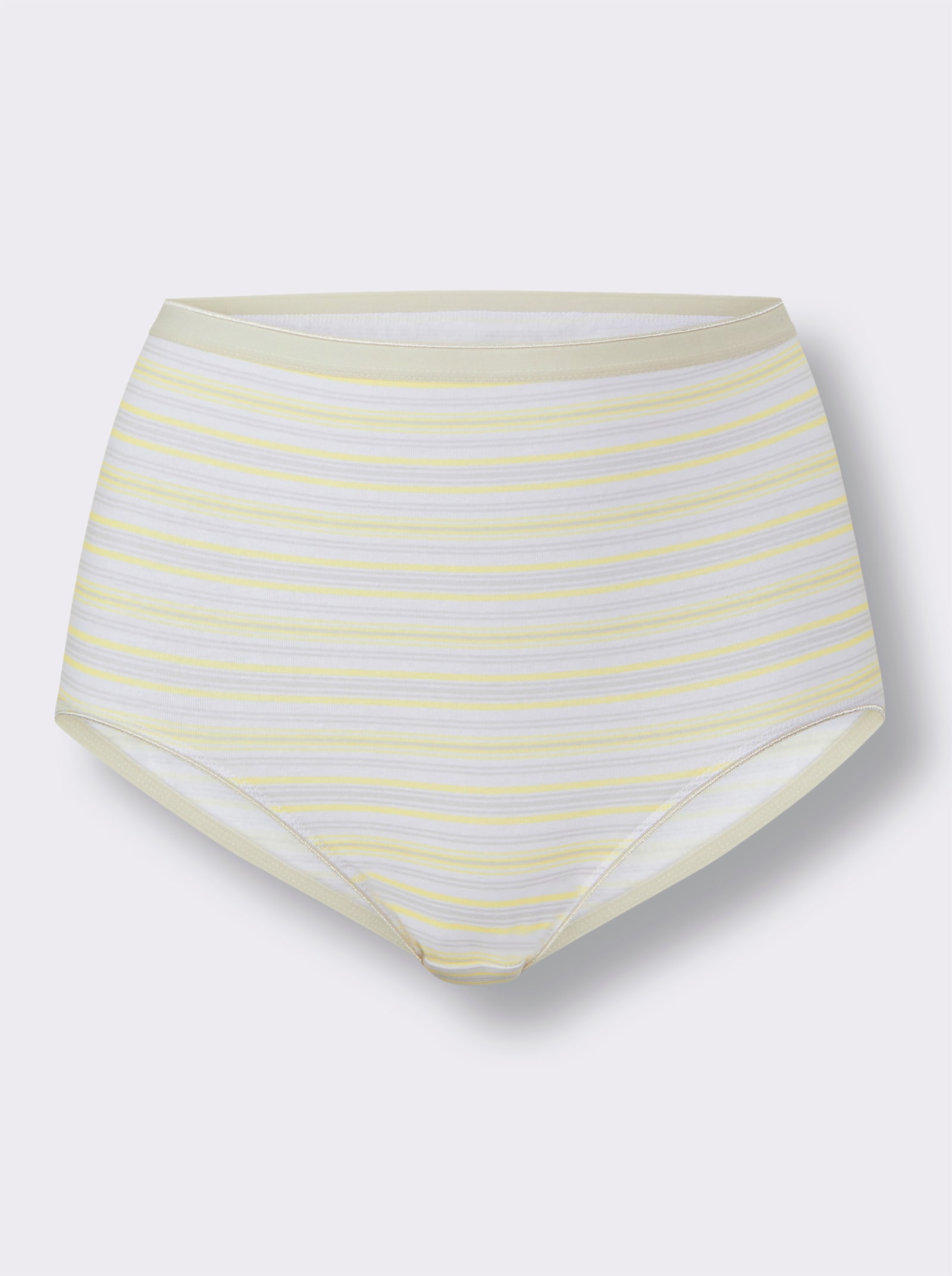 wäschepur Taillenslip - 2x mint-gestreift + 2x grau-gestreift