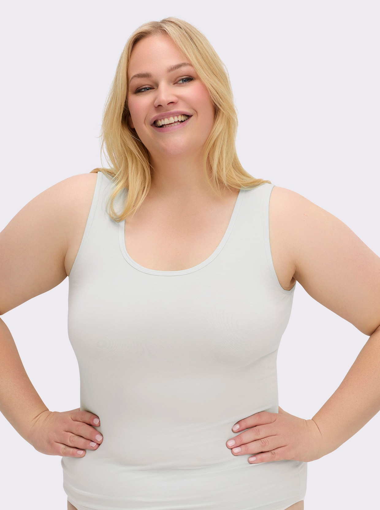 wäschepur Achseltop mit breiten Trägern - champagner