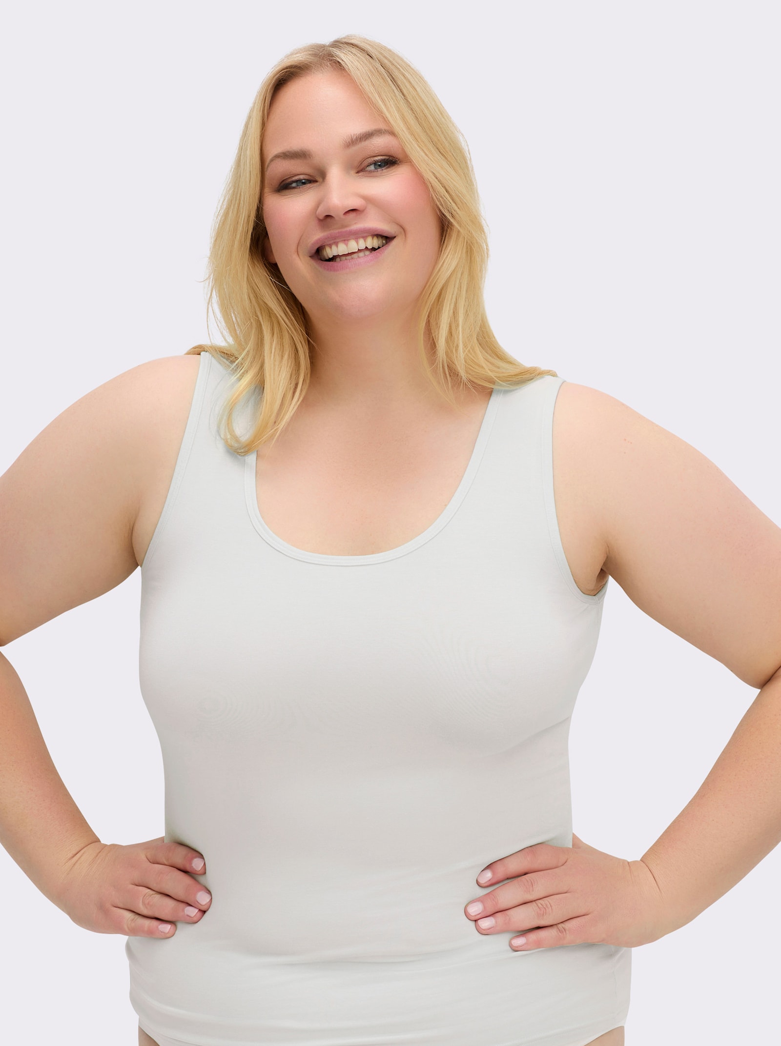 wäschepur Achseltop mit breiten Trägern - champagner