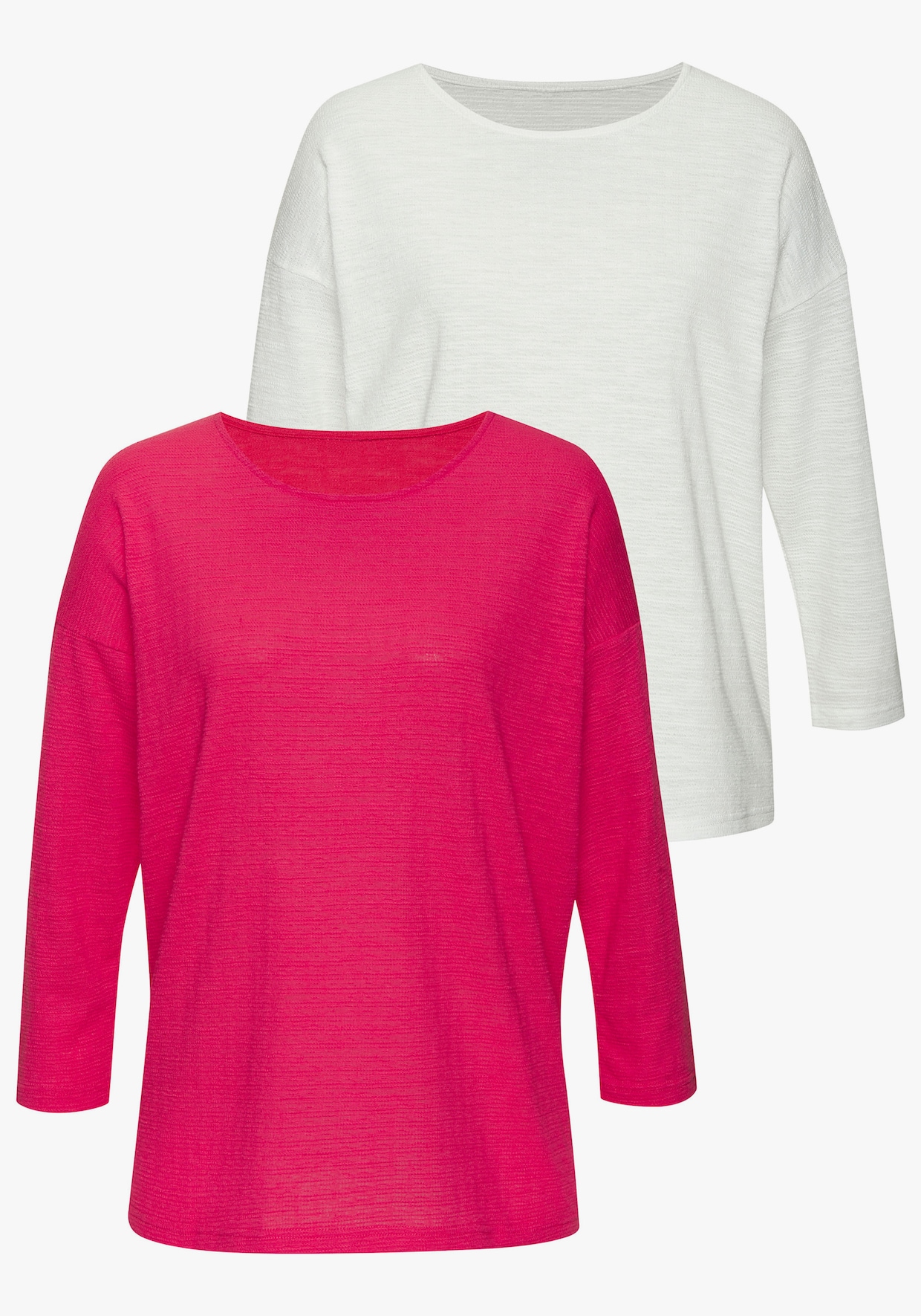 Vivance T-shirt à manches longues - corail, blanc