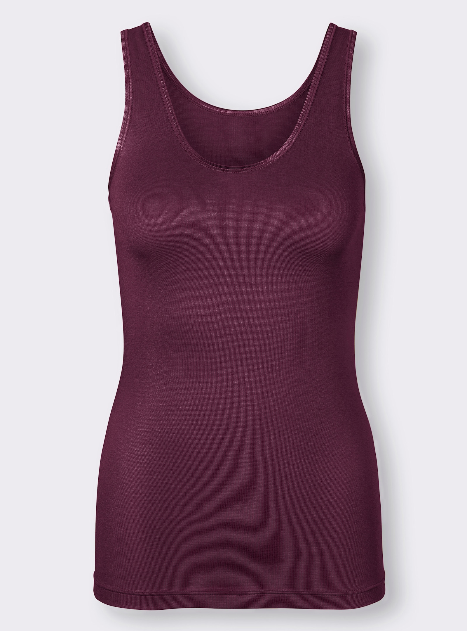 wäschepur Achselhemd in Modal-Qualität - bordeaux