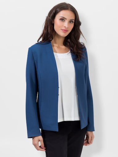 Jerseyblazer in kürzerer Form - jeansblau