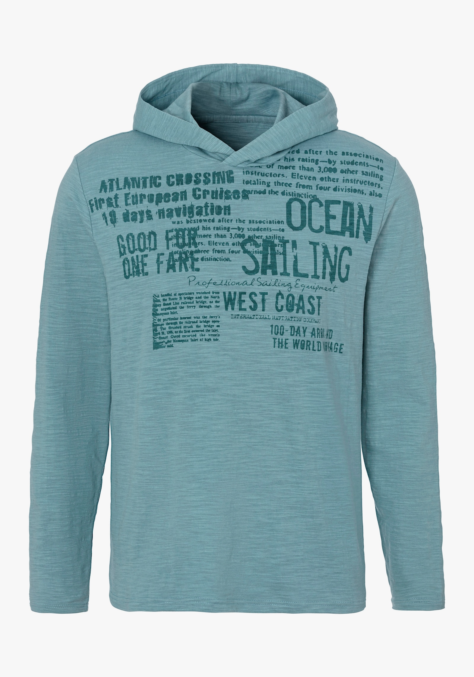 John Devin Kapuzenshirt - petrol bedruckt