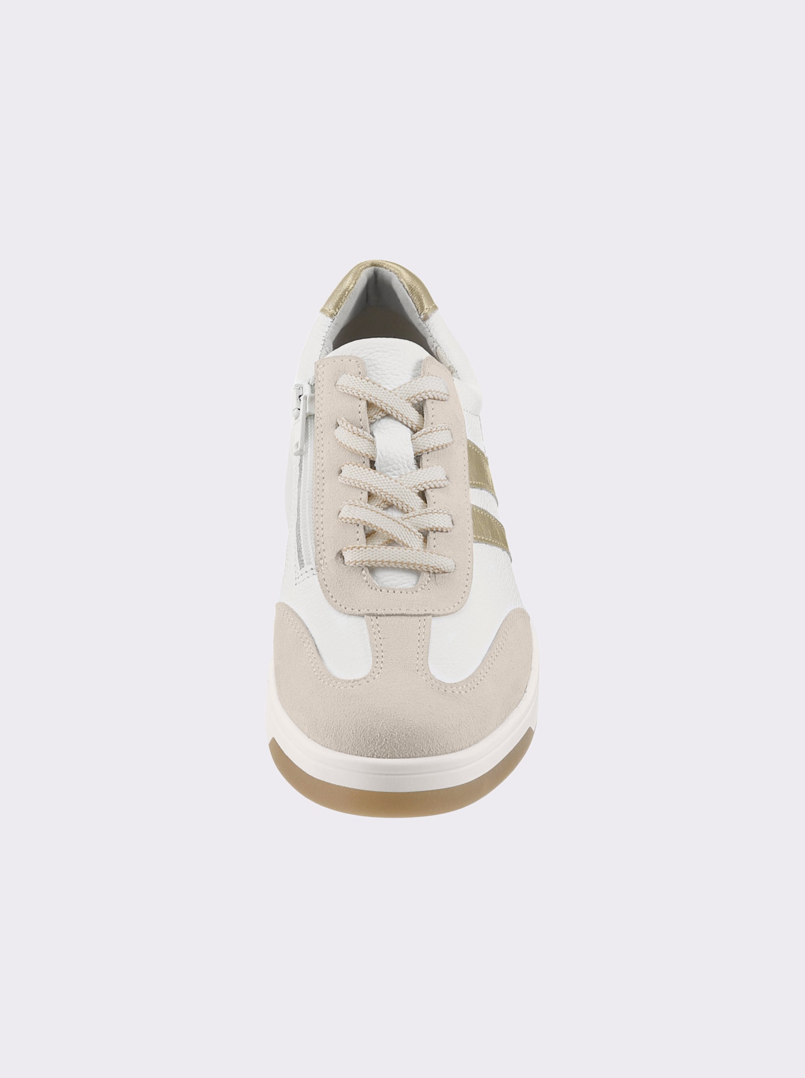 heine Sneaker mit Wechselfußbett - weiß-beige