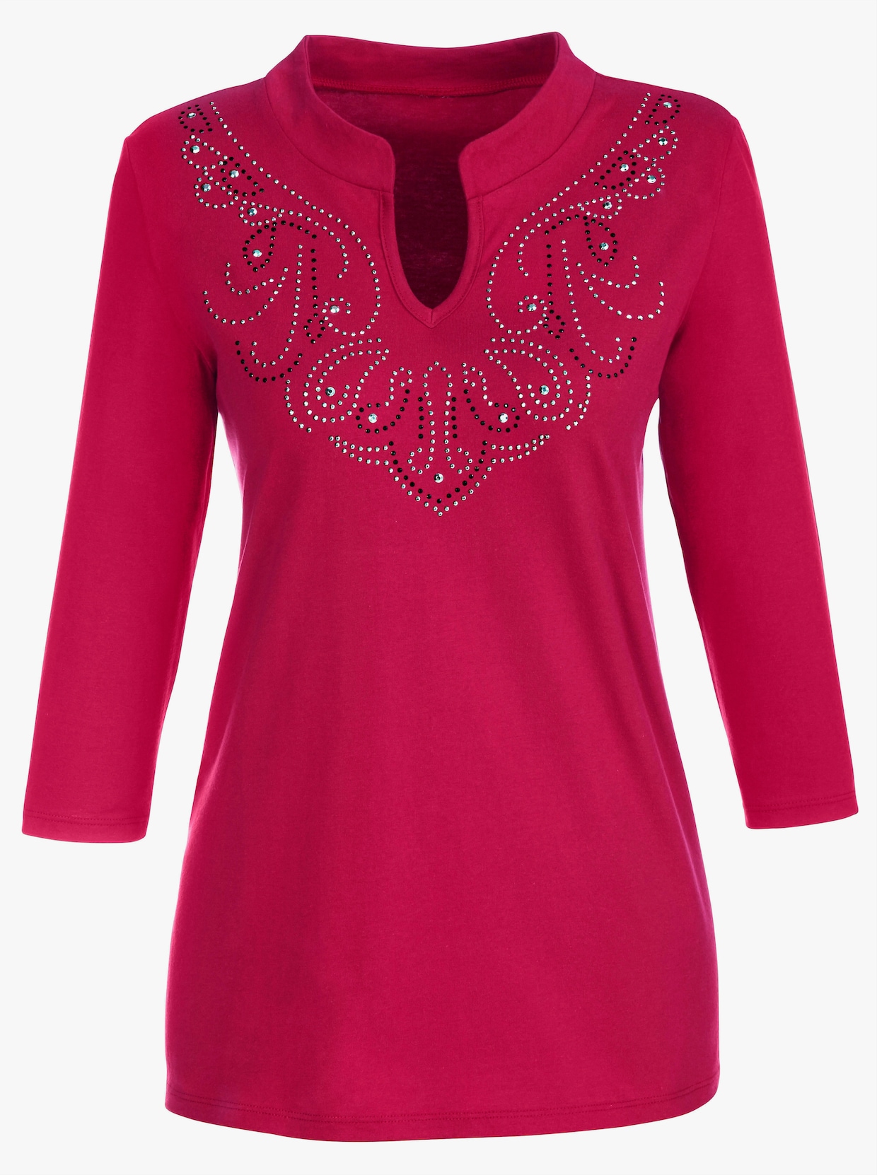 Shirt met 3/4-mouw - rood