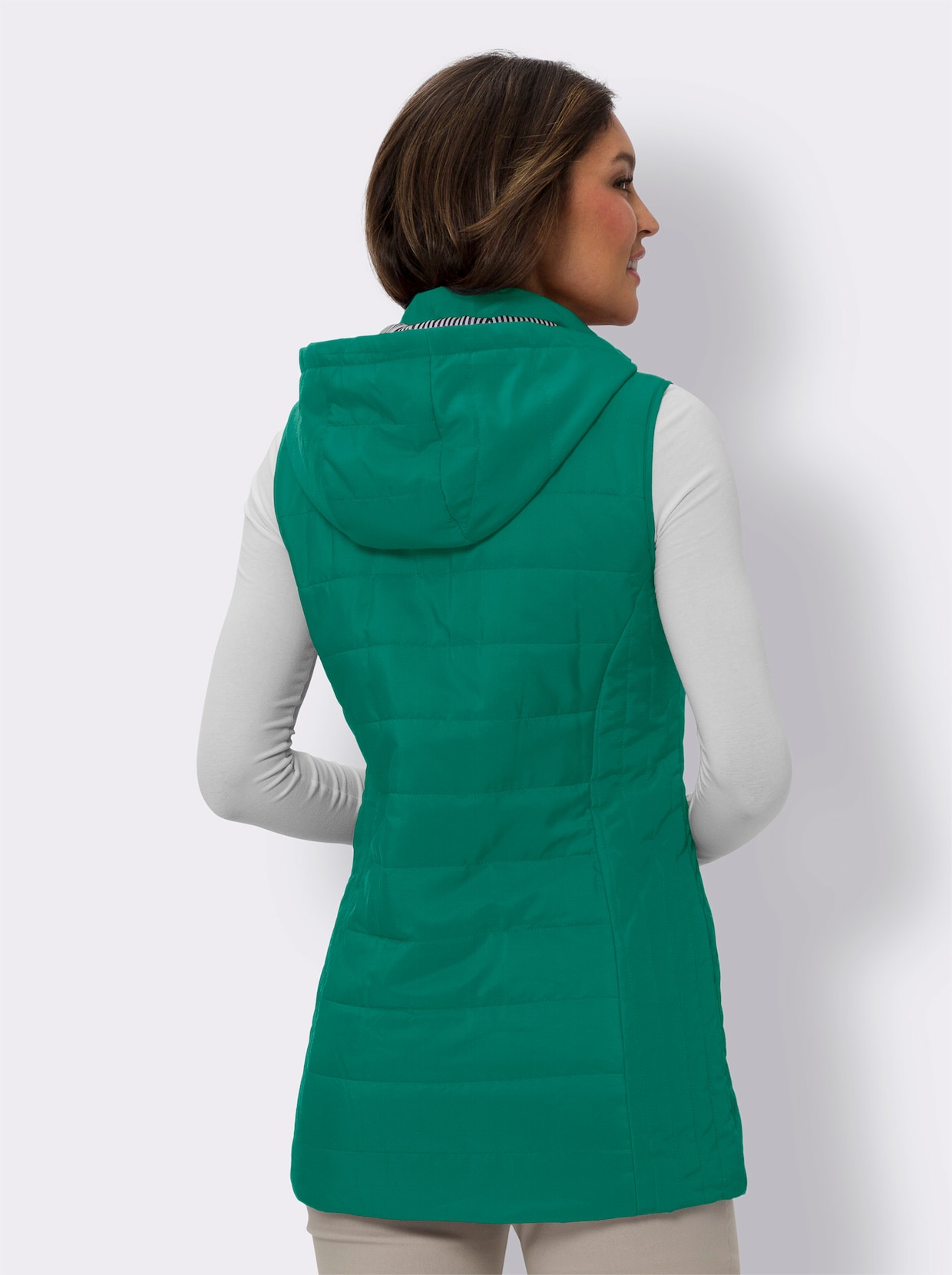 Prošívaná vesta - zelená