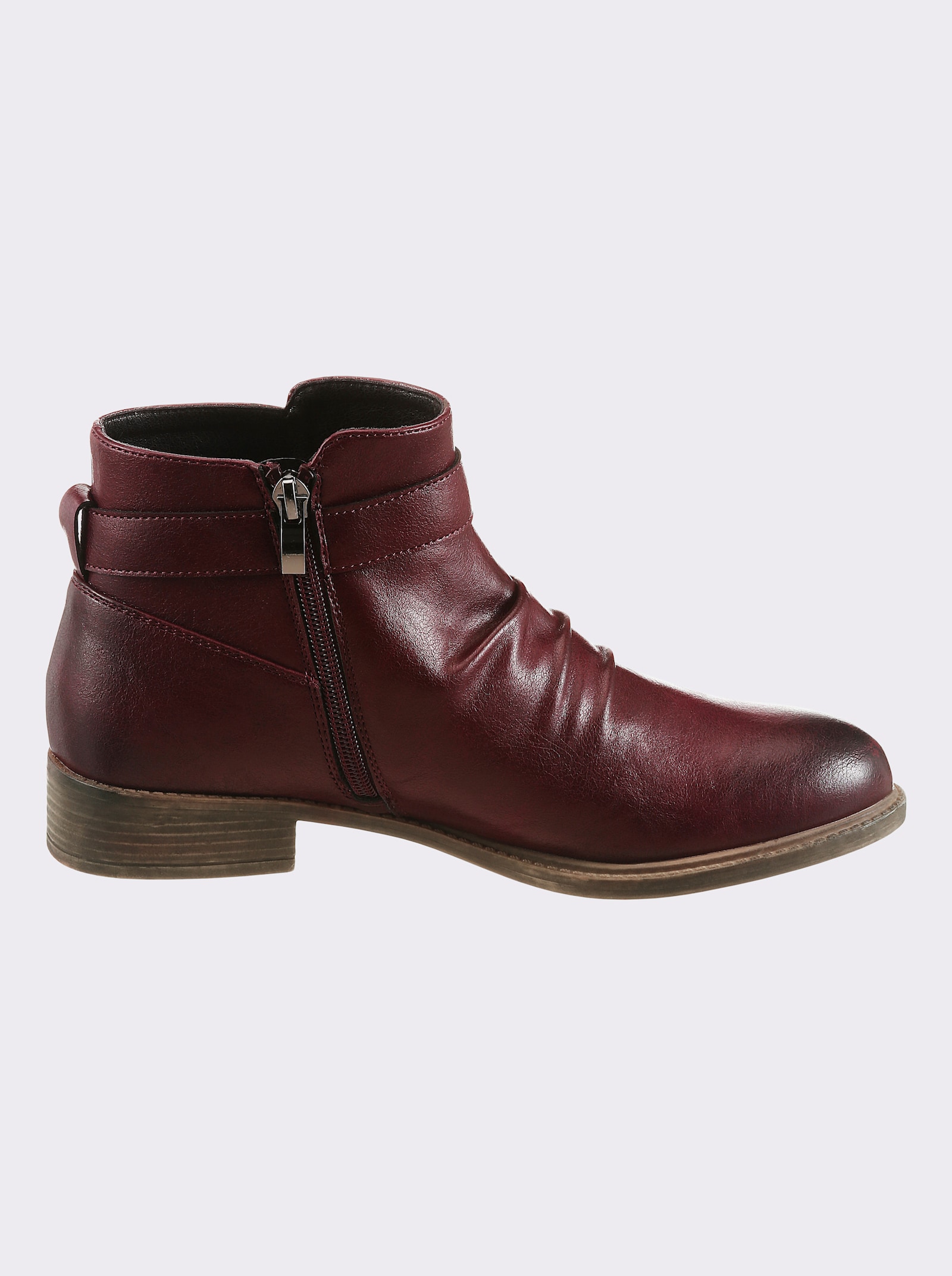 Andrea Conti Stiefelette in Leder-Optik - bordeaux