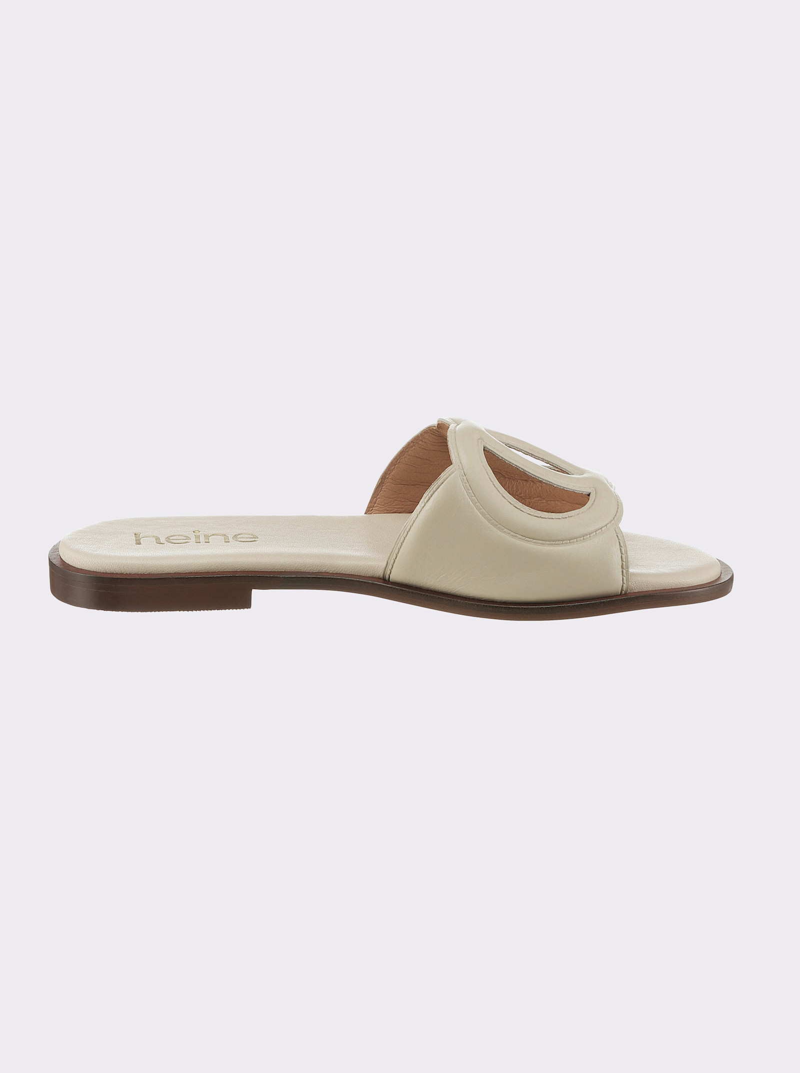 heine Pantolette mit Cut-Out-Muster - creme