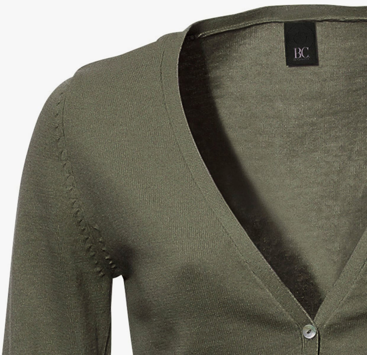 heine veste en tricot fin - vert olive