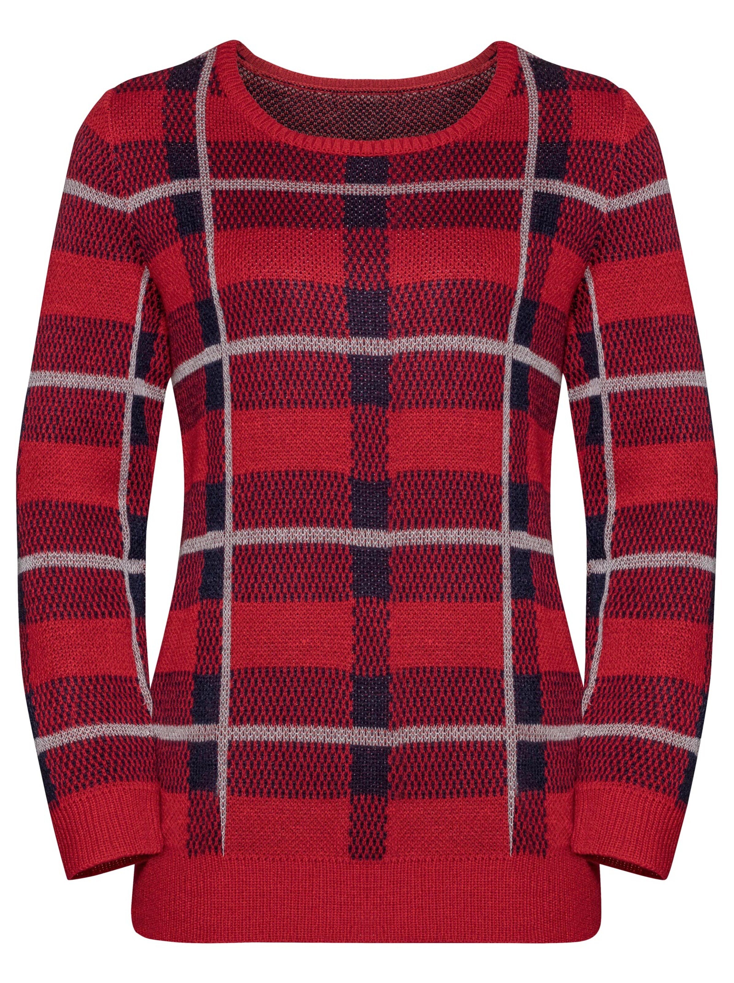 Pullover - rot-kariert