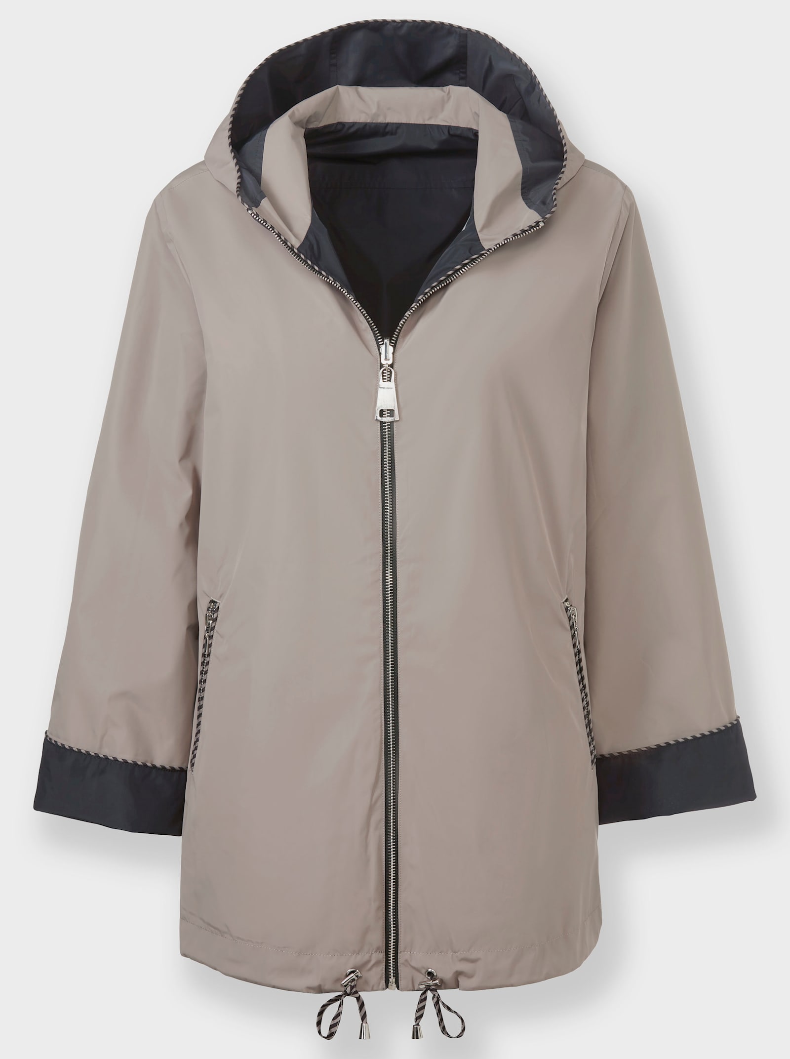 heine Wendejacke in wasserabweisender Qualität - schwarz-taupe