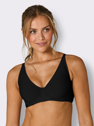 Naturana T-Shirt-BH mit Bügel - schwarz