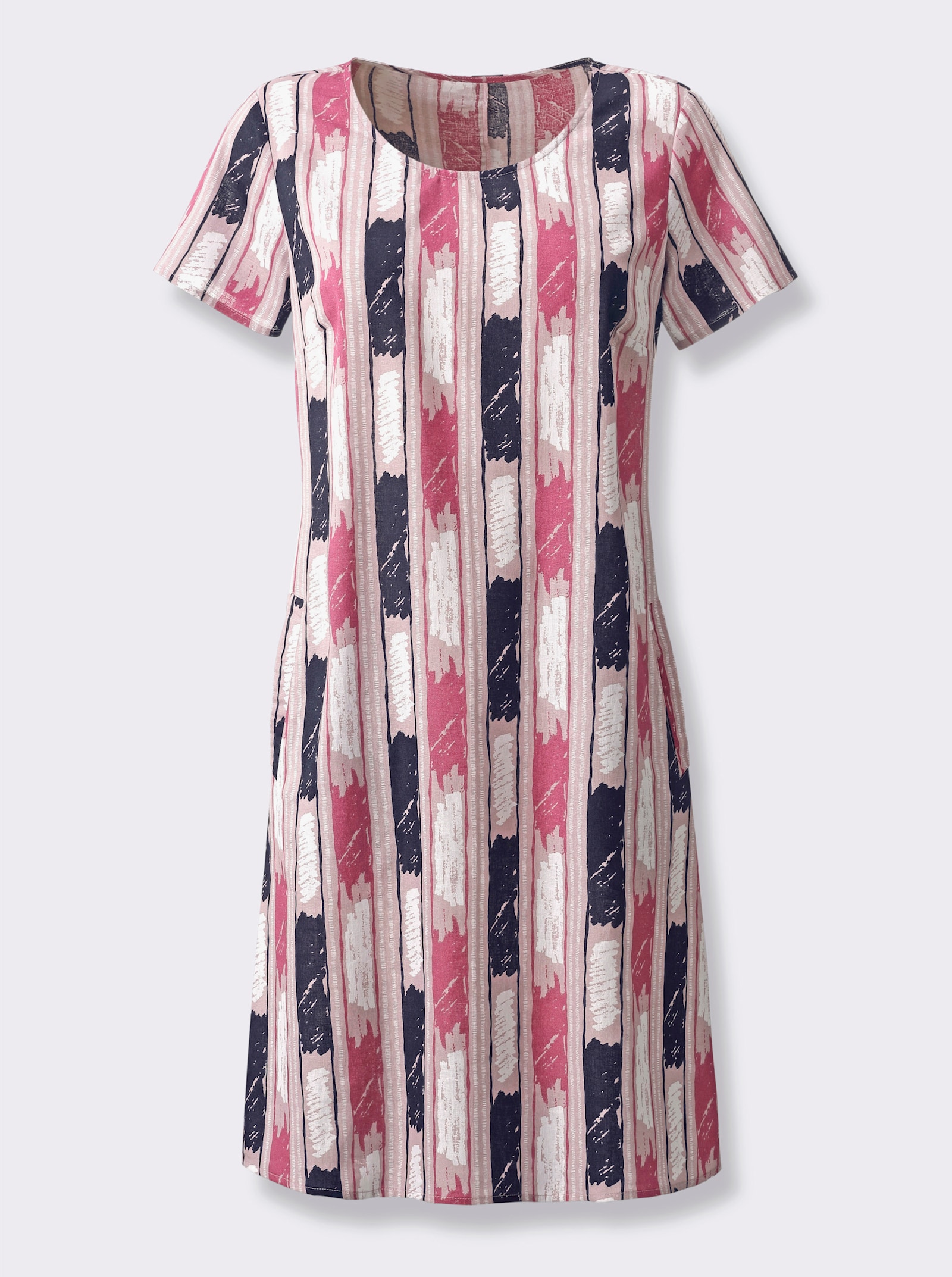 Druckkleid mit seitlichen Taschen - erika-ecru