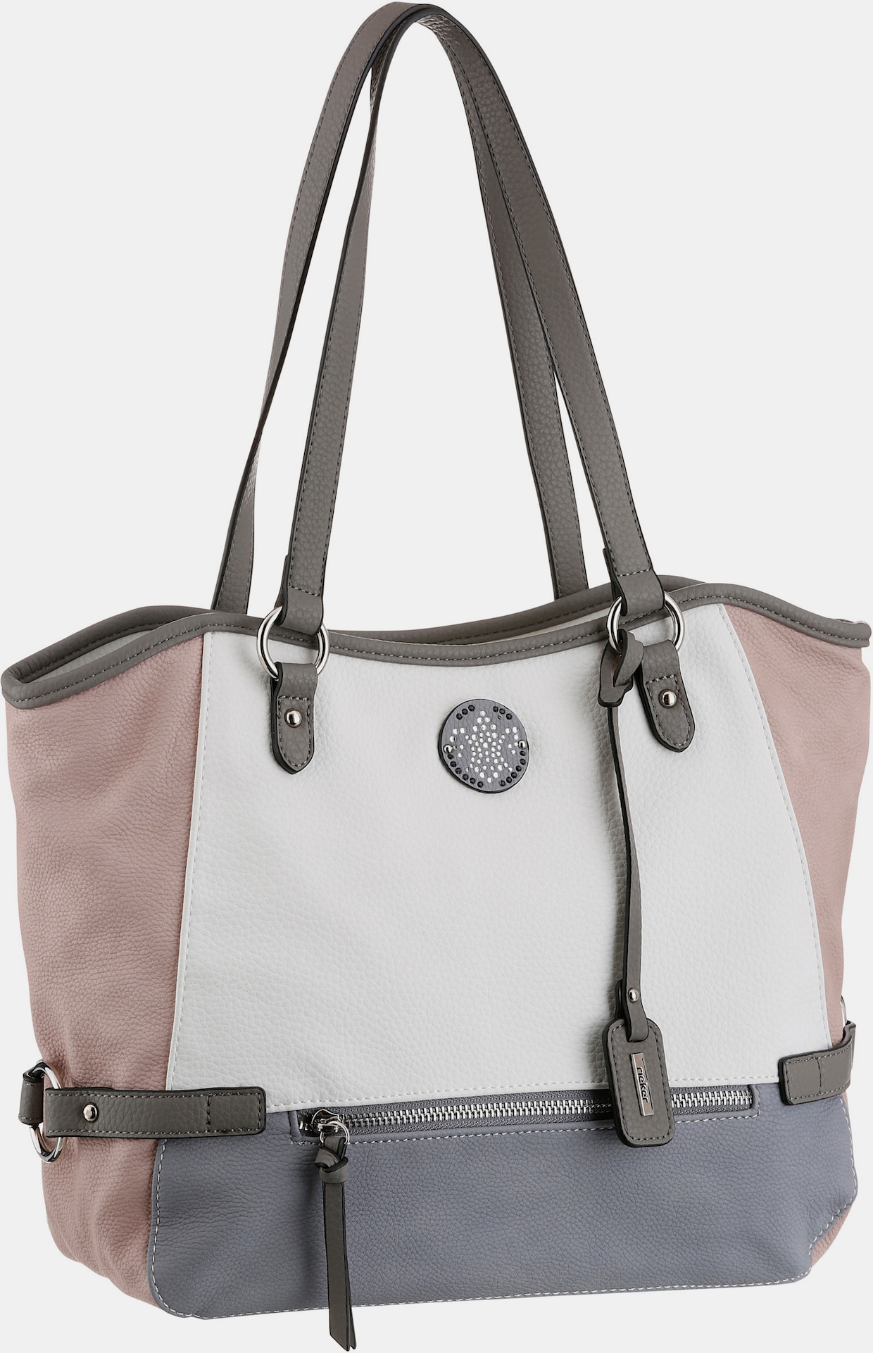 Rieker Shopper - rosa-grau-weiss