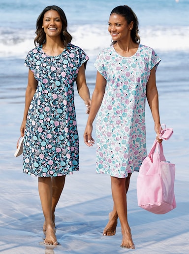 feel good Zomerjurk - marine bedrukt + wit bedrukt