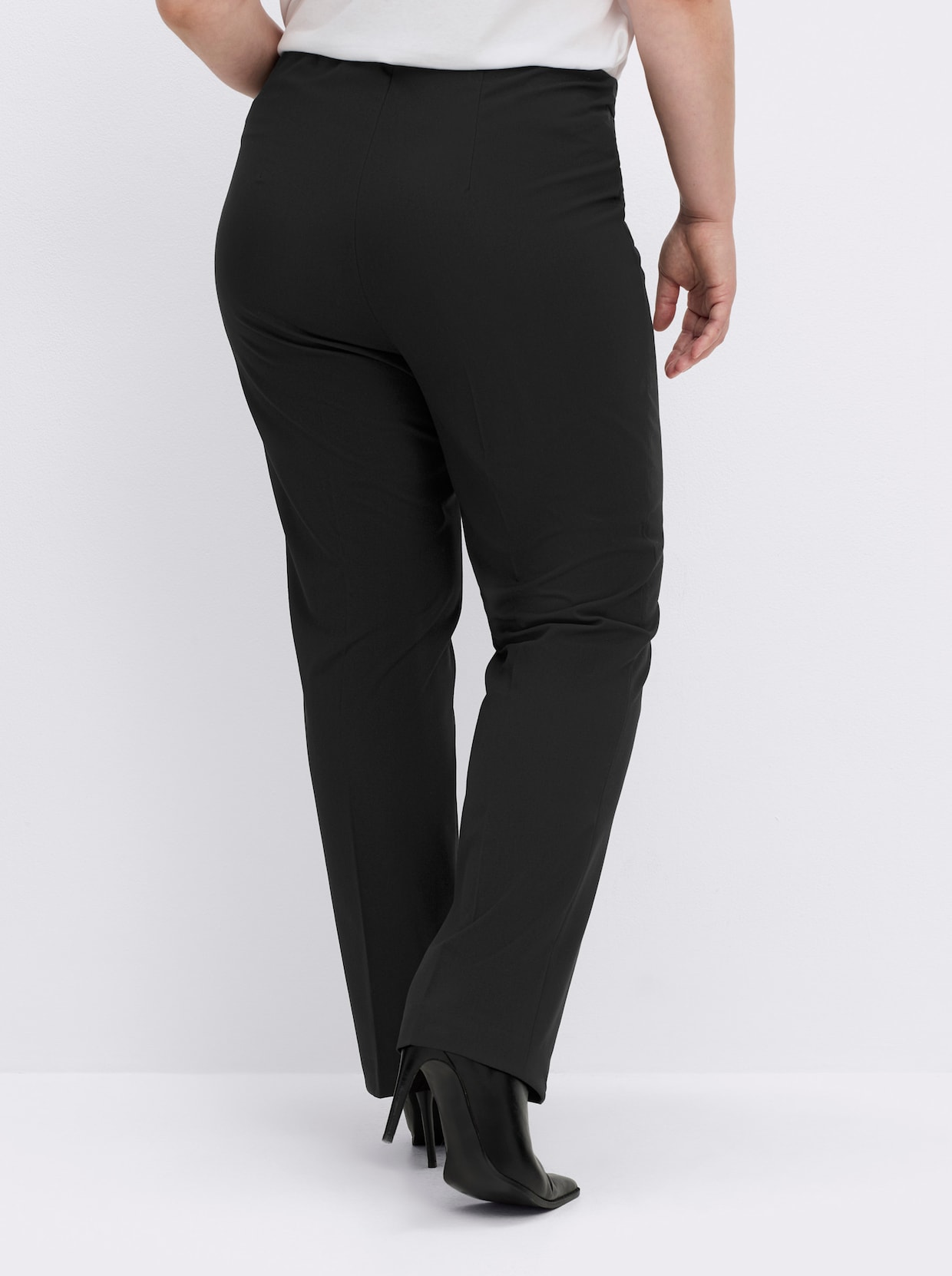 Come on Bügelfaltenhose in Bauch-weg-Form - schwarz