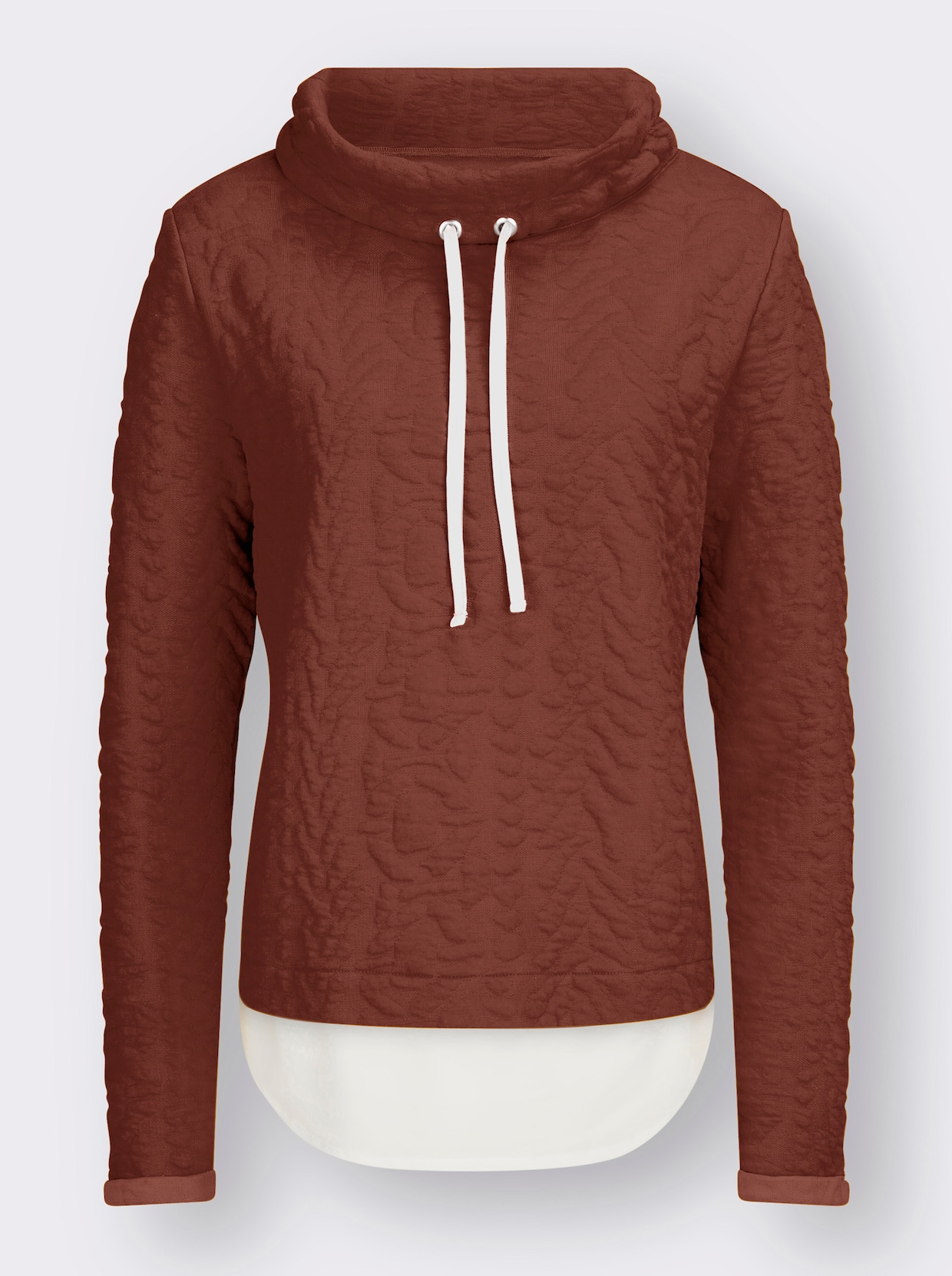 2-in-1-sweatshirt - roodbruin