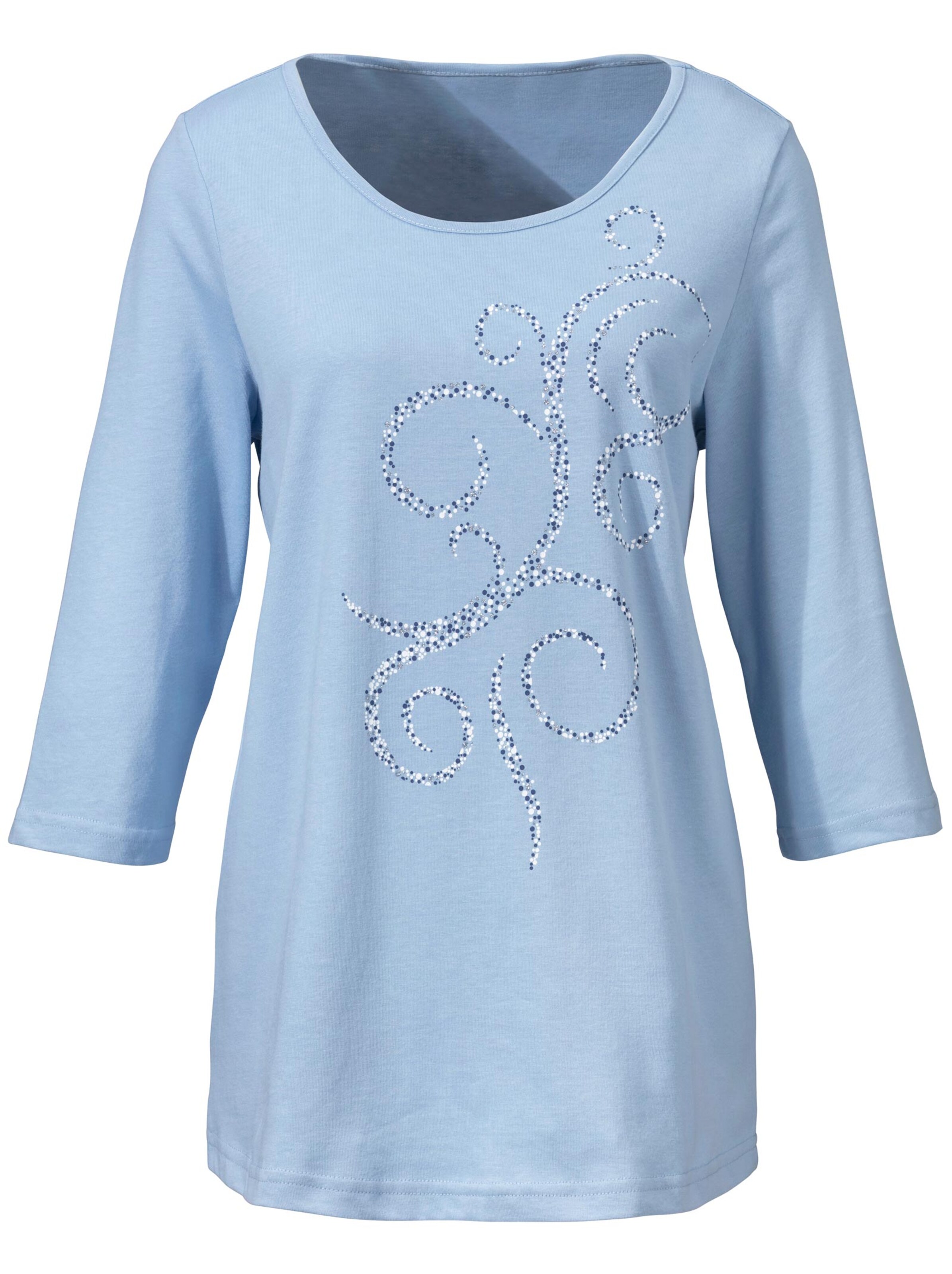 Freizeitshirt - hellblau-bedruckt