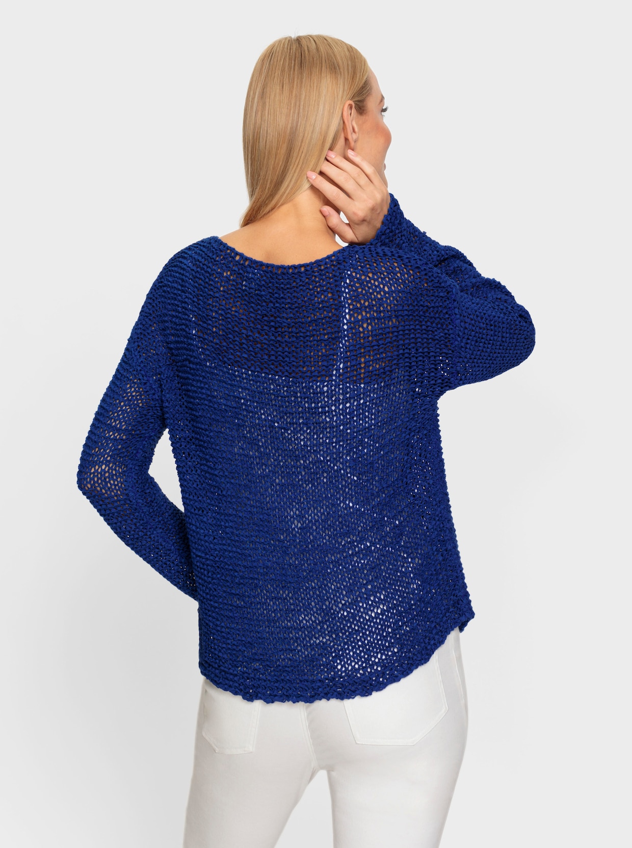 heine Pullover met ronde hals - koningsblauw