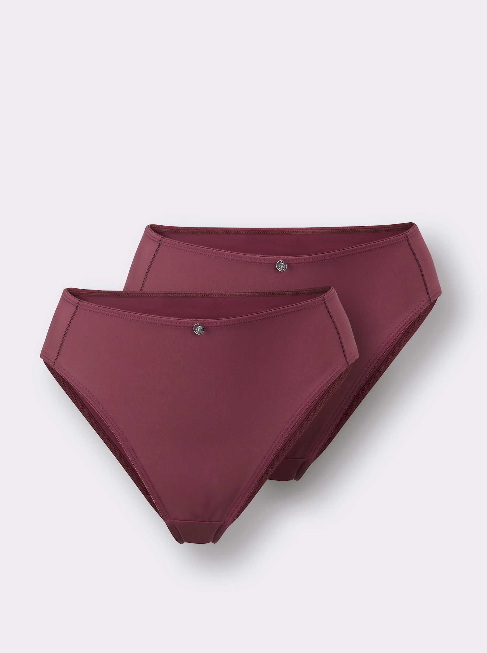 wäschepur Dámske boxerky so zvýšeným pásom - 2x bordová