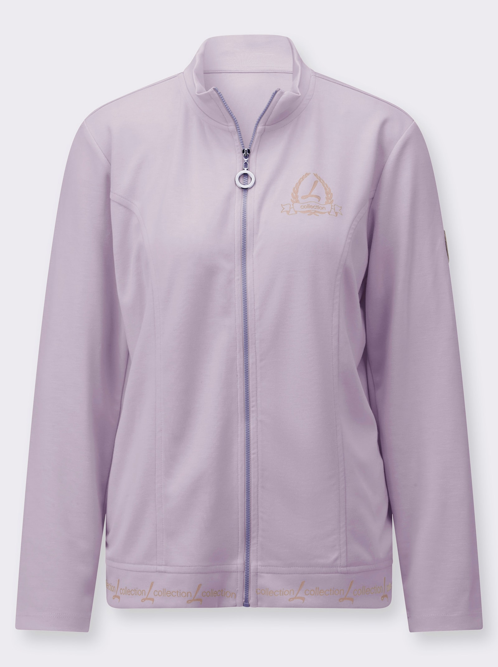 Shirtjacke mit Stehkragen - flieder