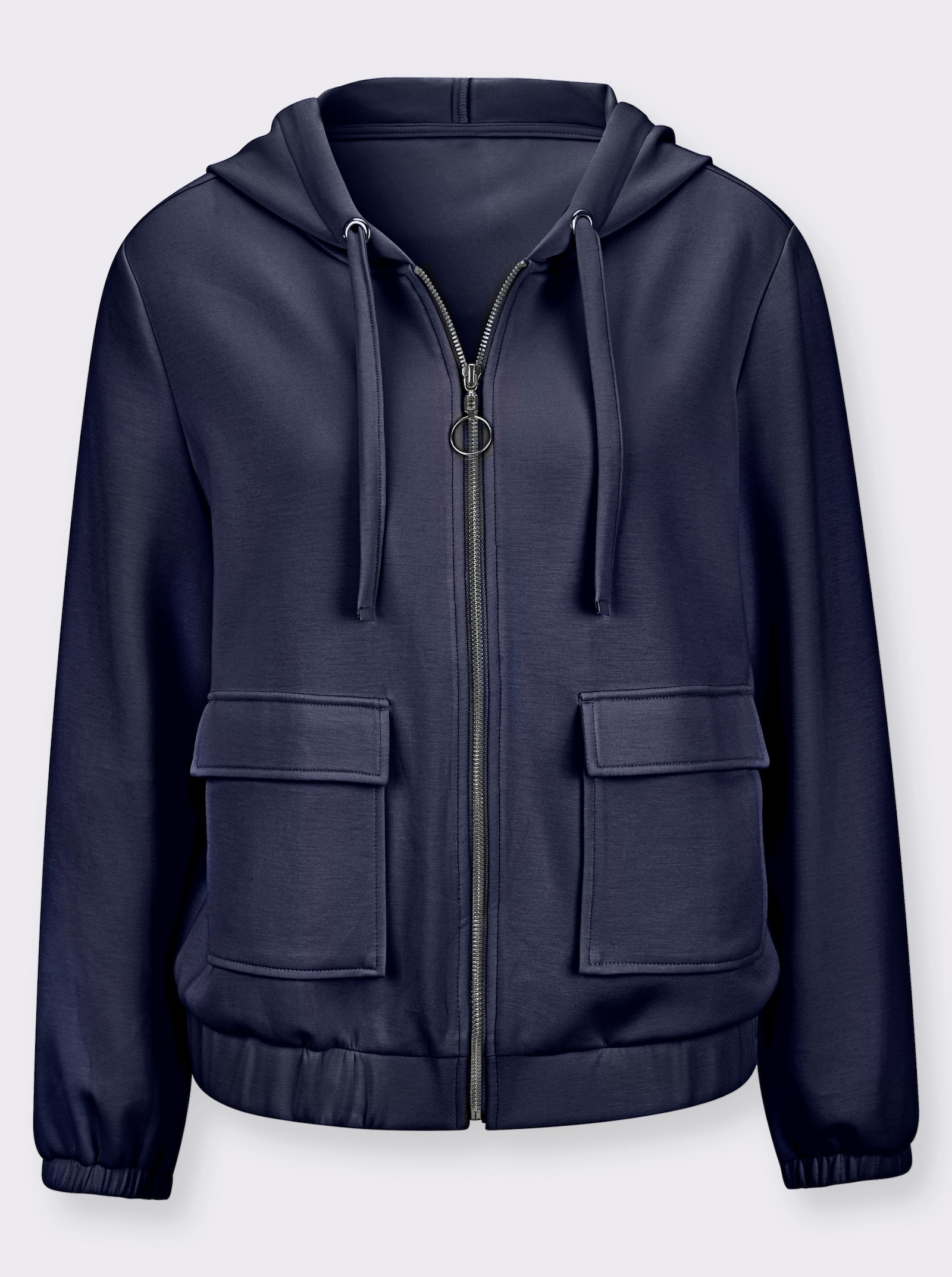 Sweatjacke mit Kapuze - marine