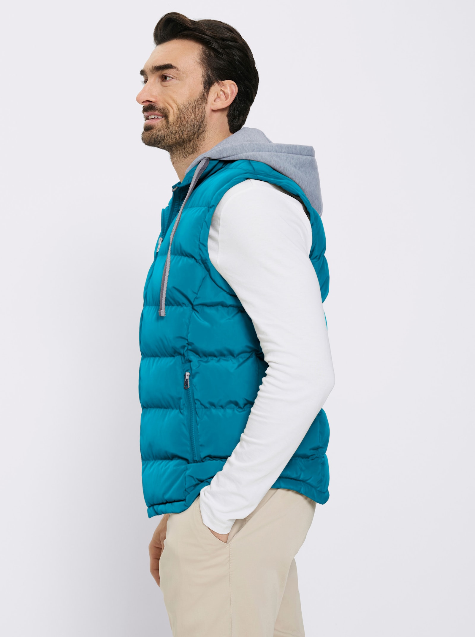 Marco Donati Steppweste mit Kapuze, abtrennbar - topas