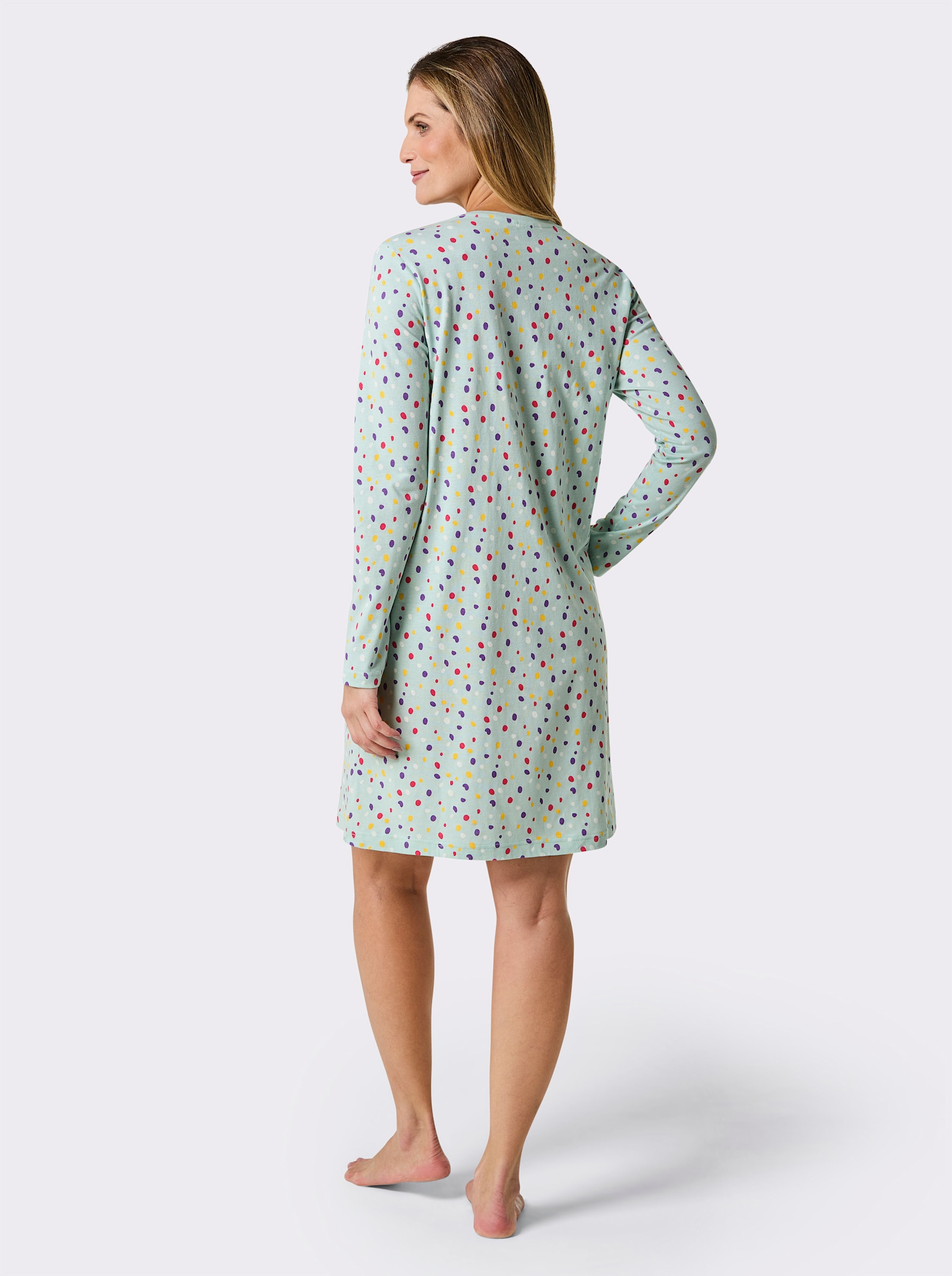 wäschepur Slaapshirts - kalkmint bedrukt + kalkmint