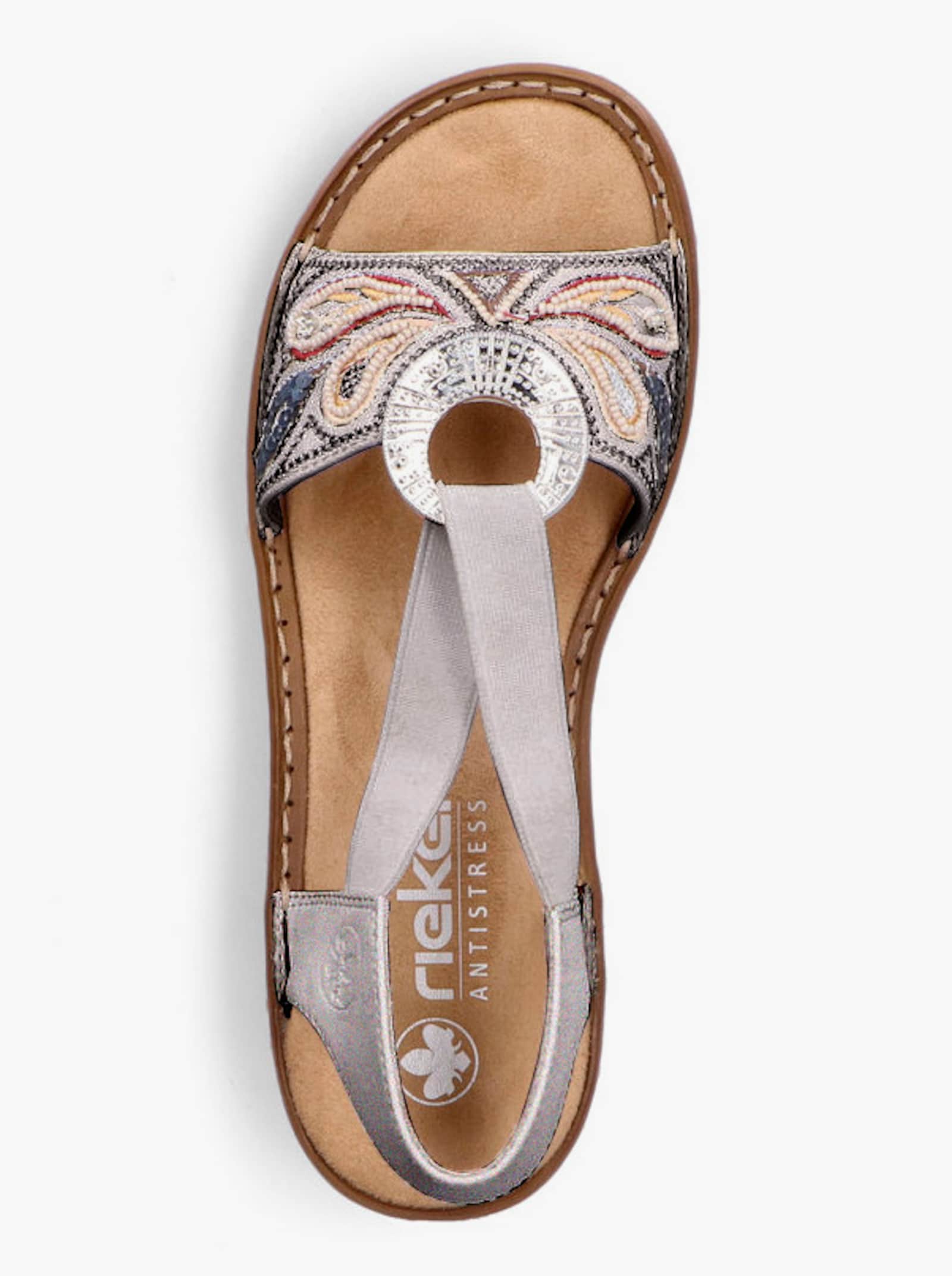 Rieker Sandalette aus Lederimitat, von Rieker - hellgrau