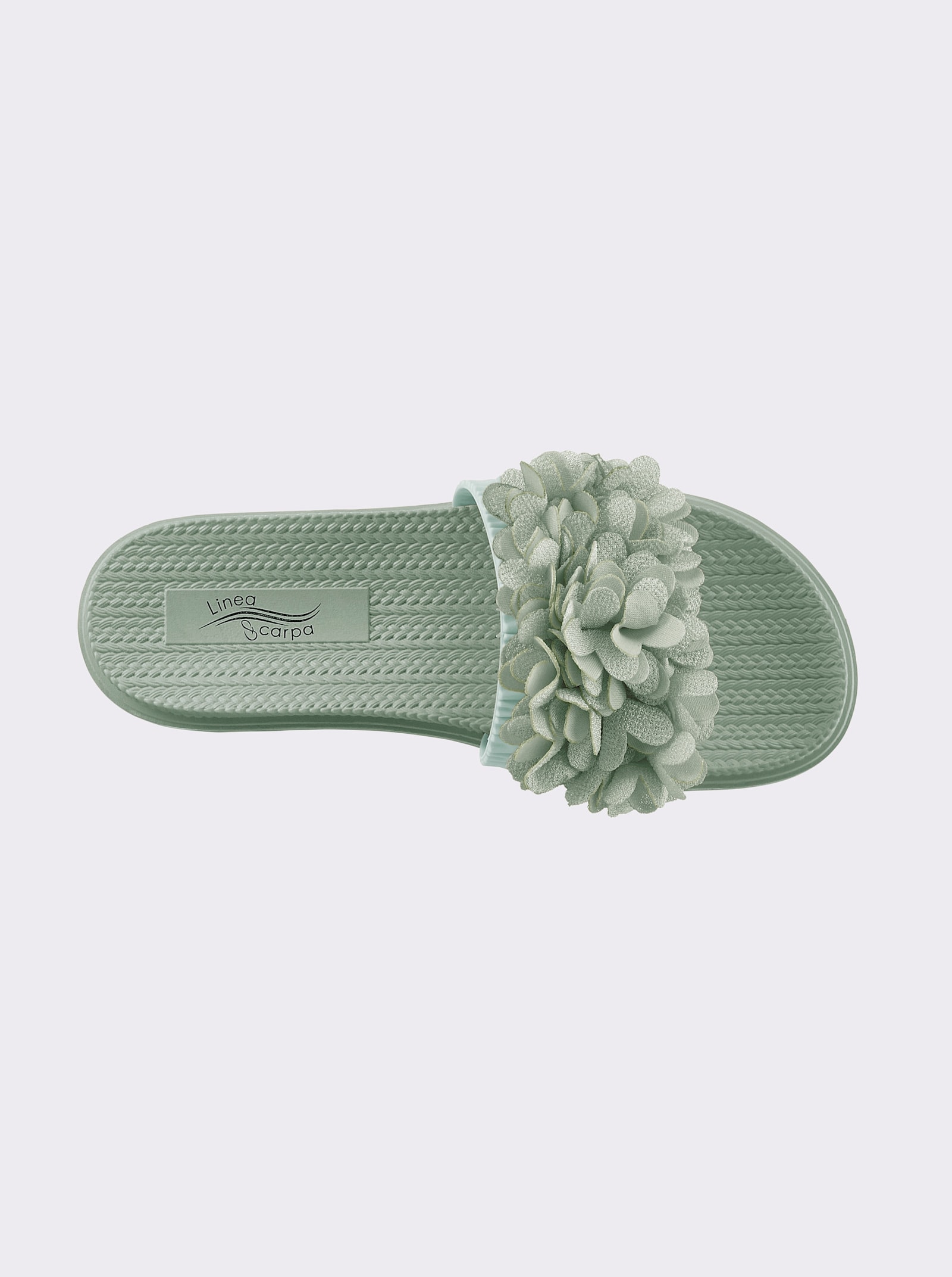 Siebi´s Badslipper met applicatie - eucalyptus