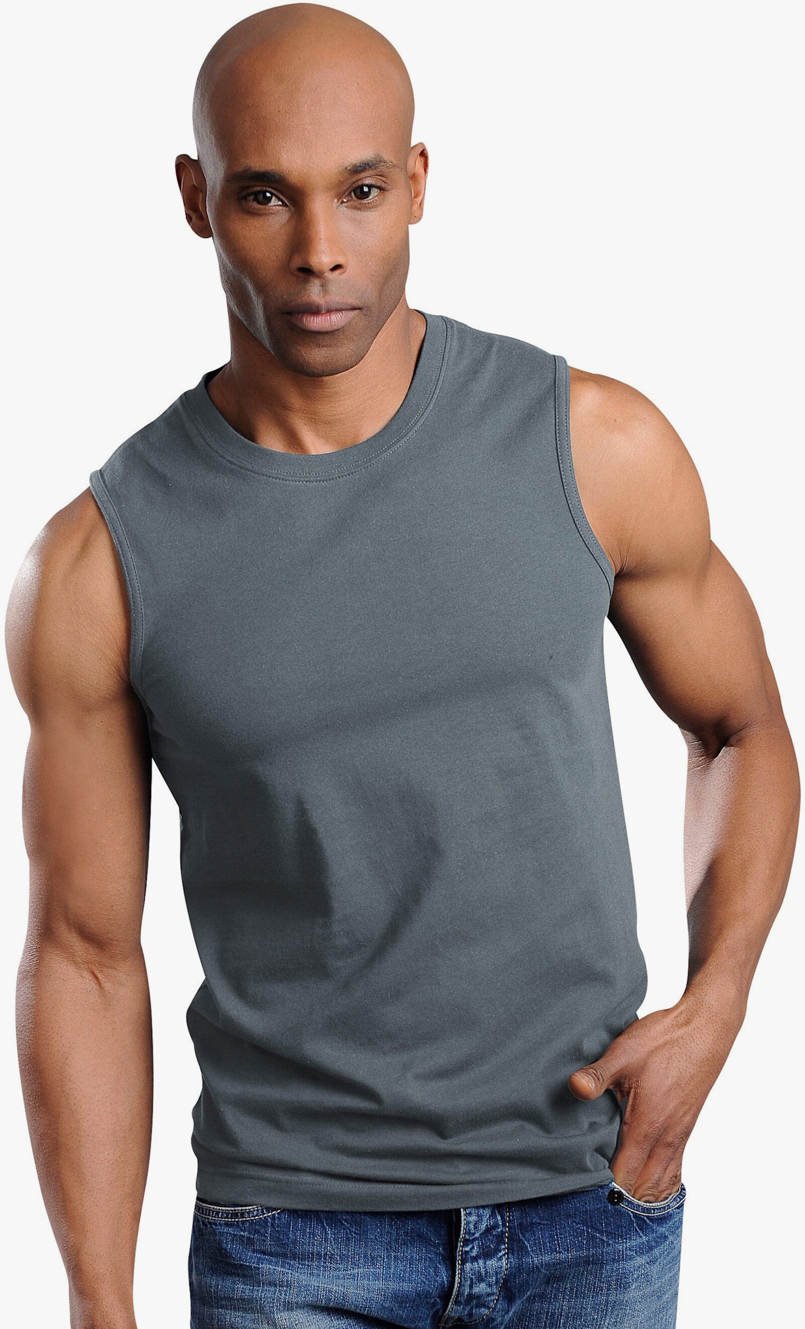 H.I.S Muscleshirt - dunkelpetrol, dunkelgrau, petrol