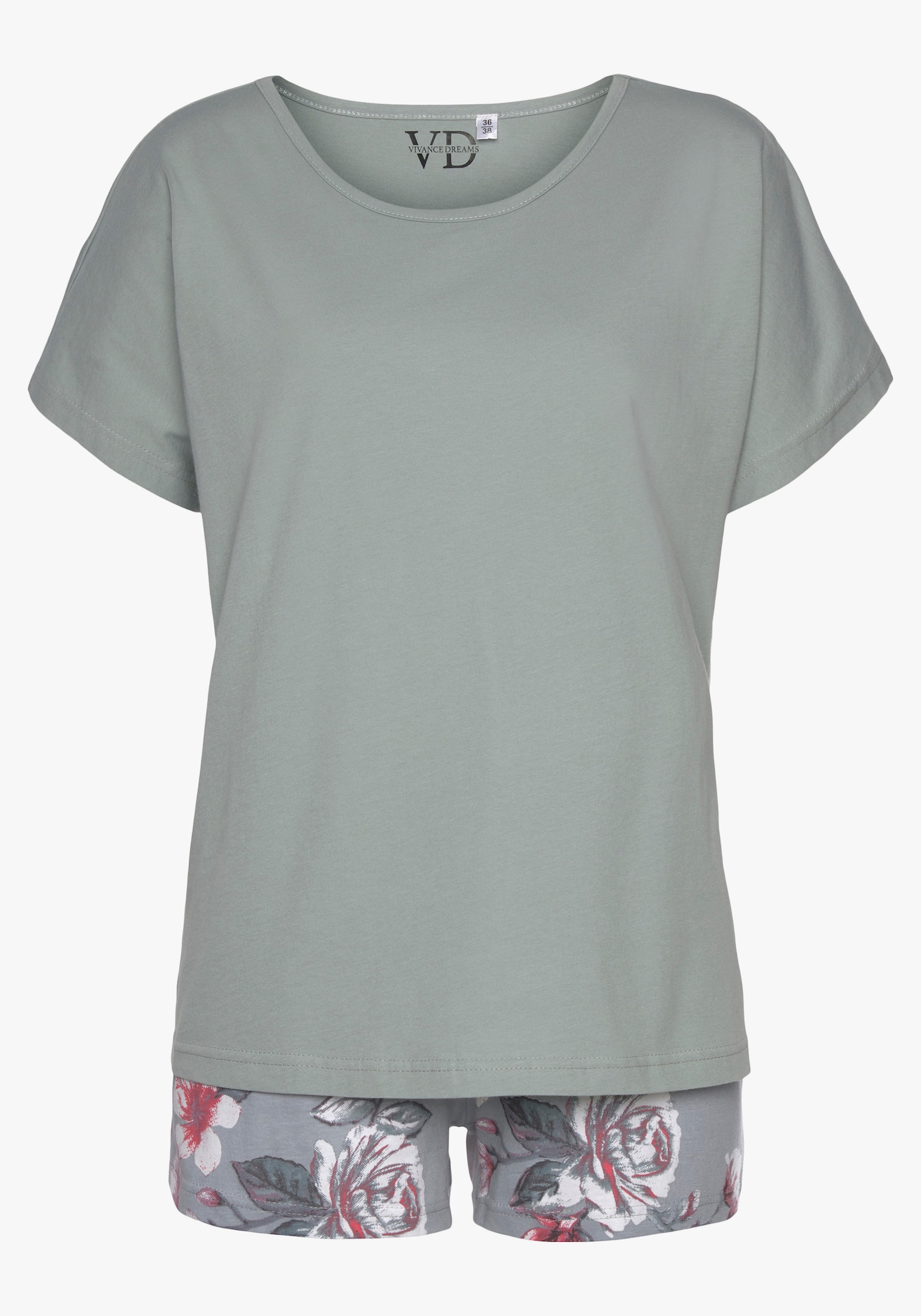 Vivance Dreams Pyjama court - menthe-gris