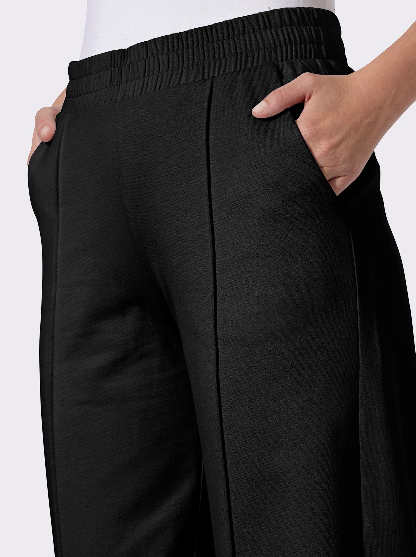  Jerseyhose in weiter Form - schwarz