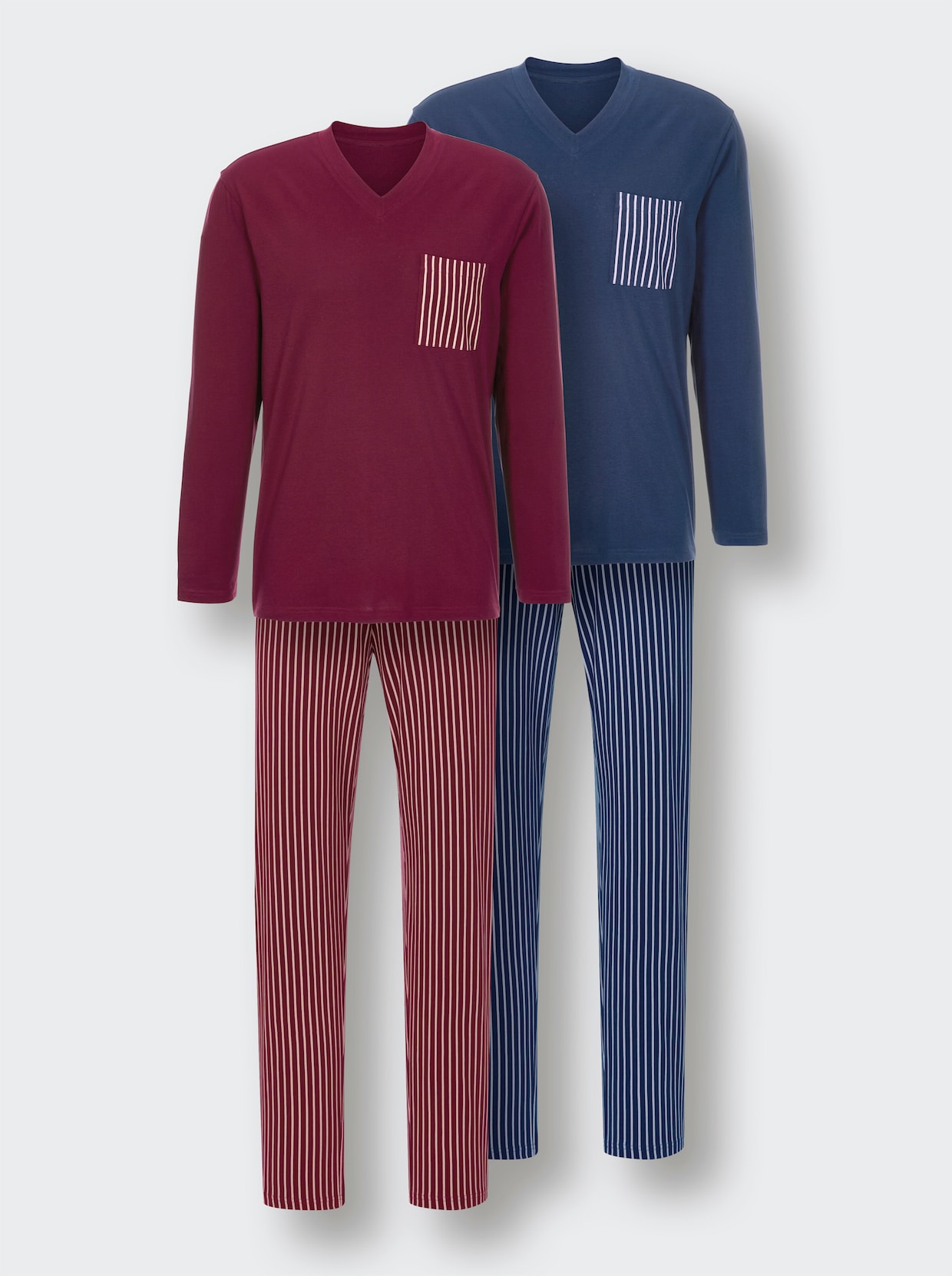 KINGsCLUB Pyjama's - bordeaux + donkerblauw